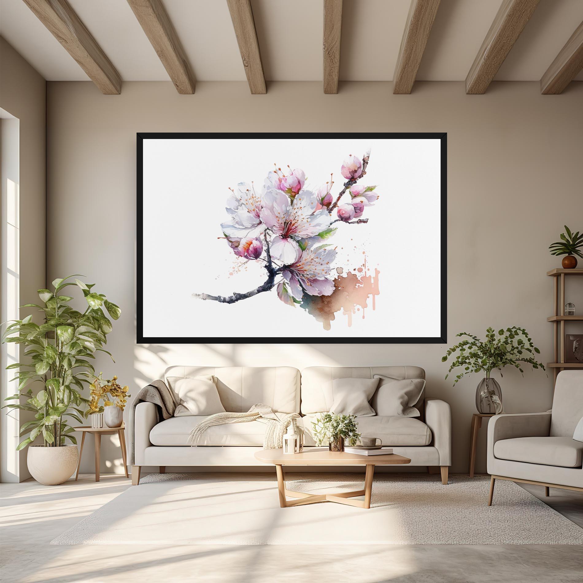 Картина на платно Cherry Spring Art mockup 6