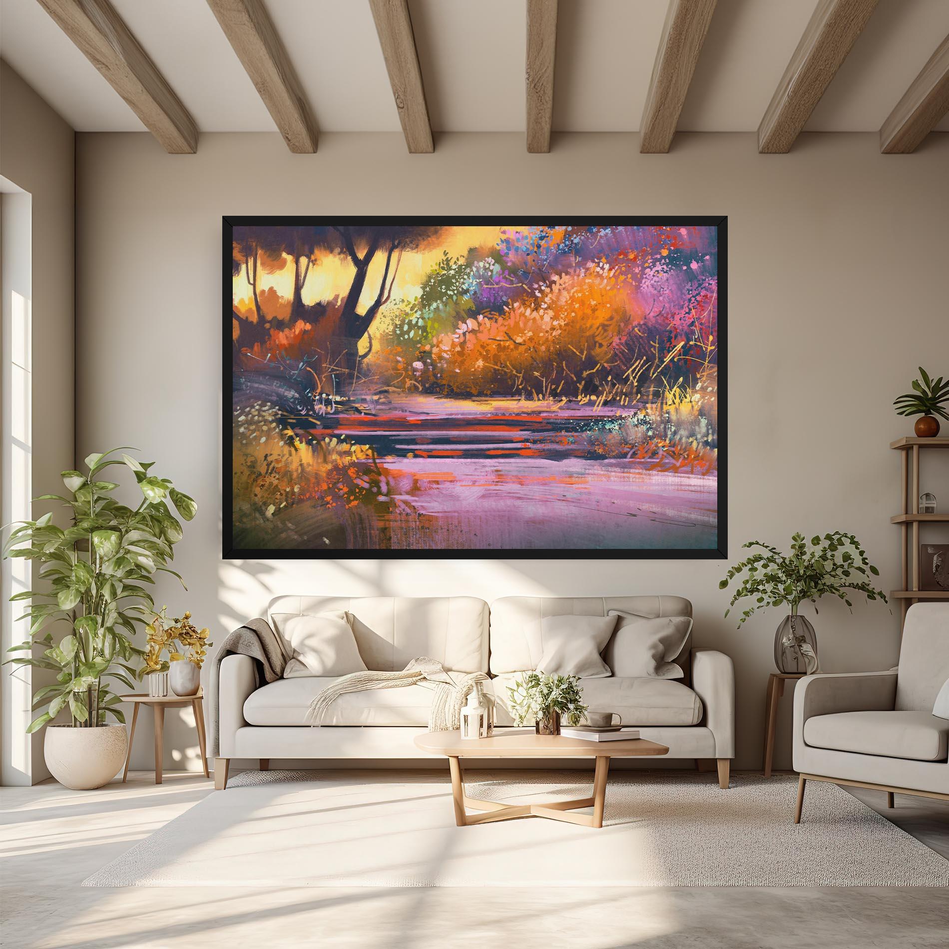 Картина на платно Landscape Colorful Trees mockup 6