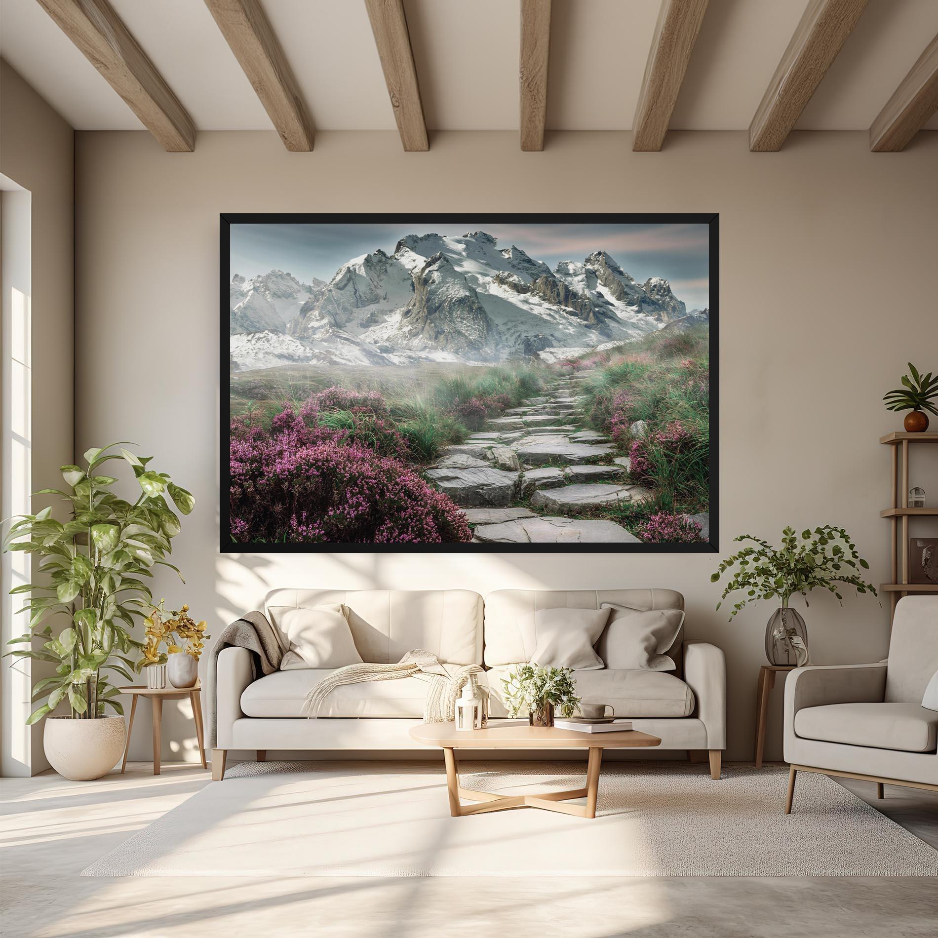 Картина на платно Mountain Spring View mockup 6