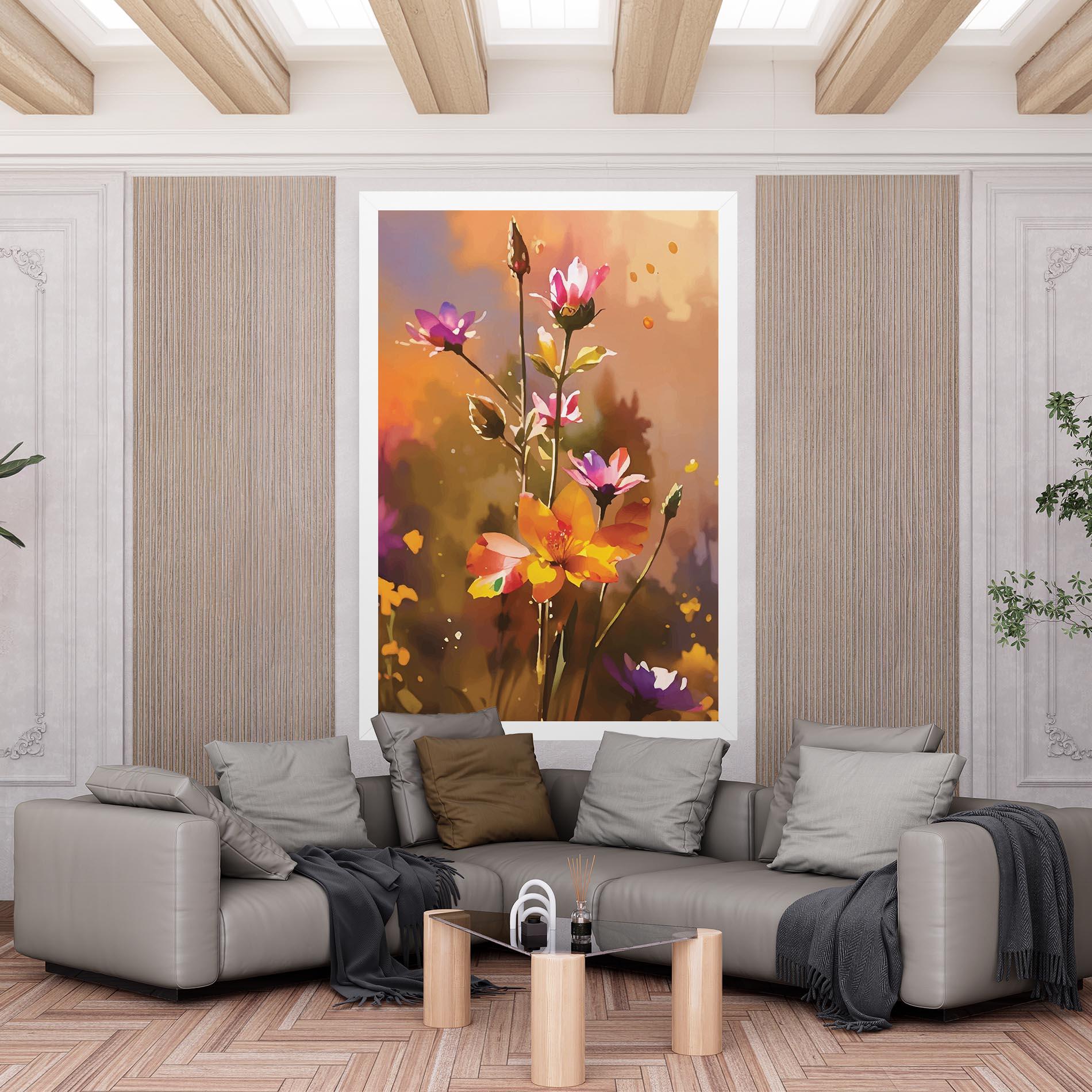 Картина на платно Orange Pink Spring mockup 6