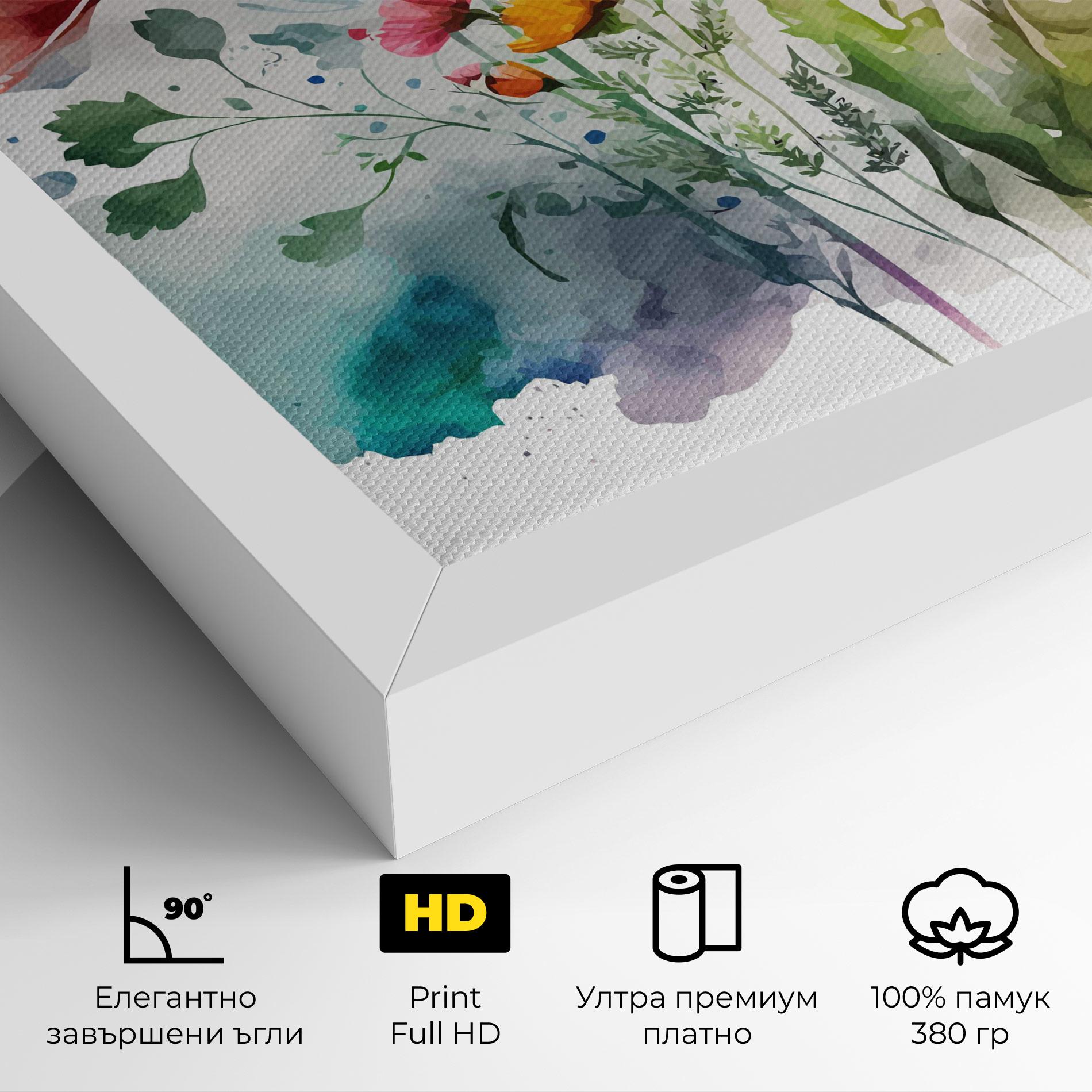 Картина на платно Beautiful Spring Flowers mockup 4