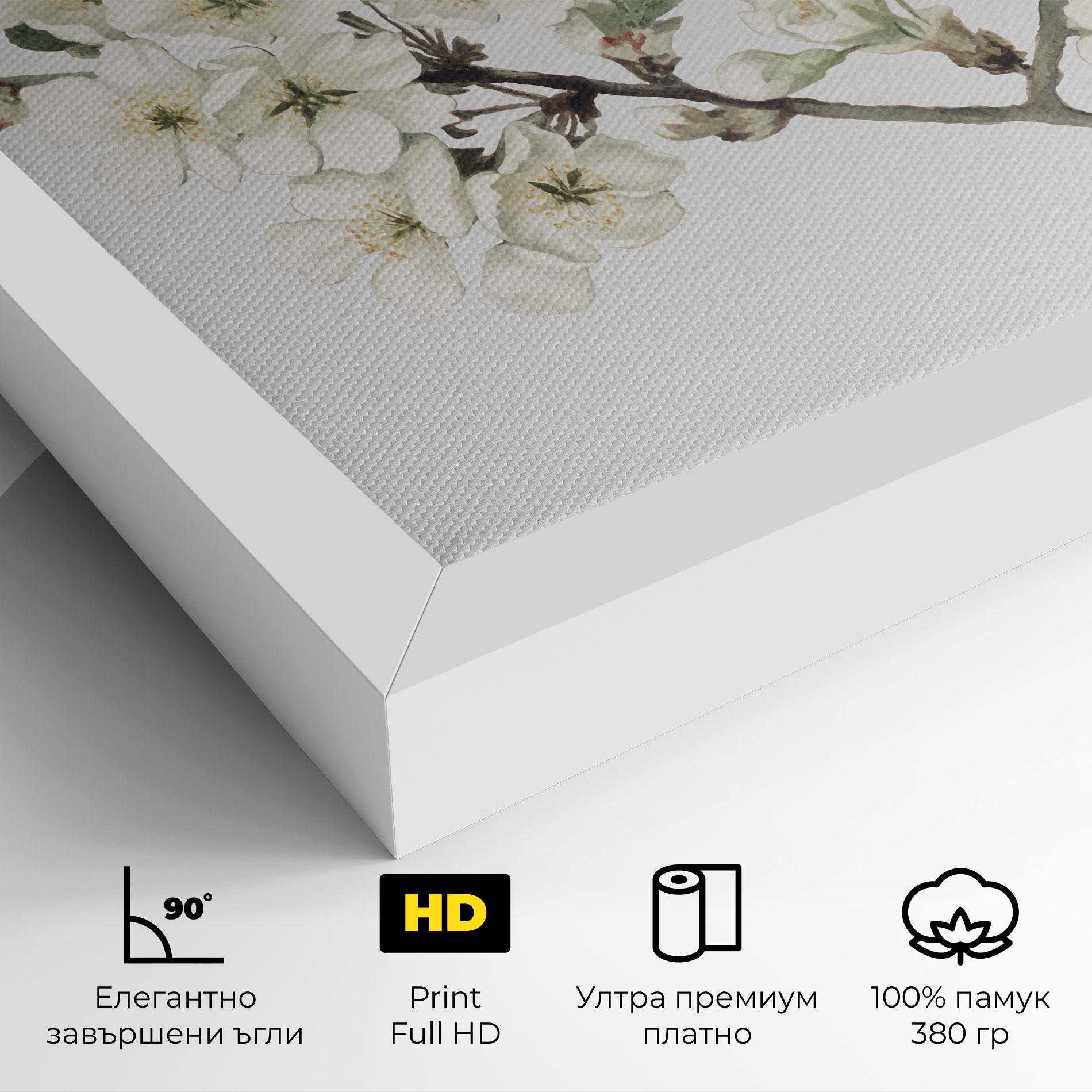 Картина на платно Bee Spring Flower mockup 4