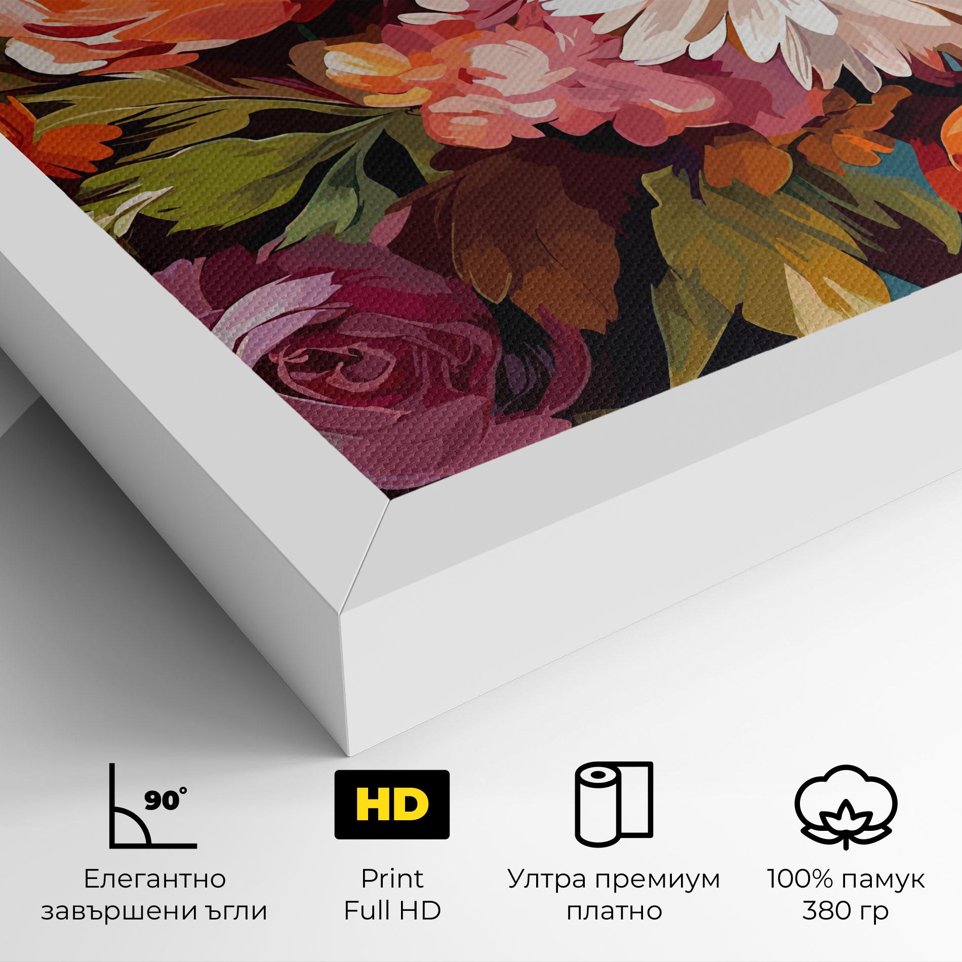 Картина на платно Cream Orange Spring mockup 4