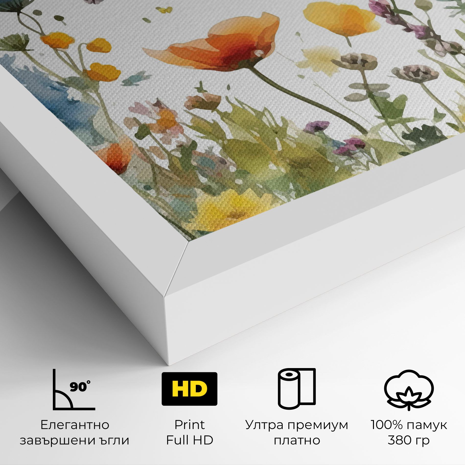Watercolor Spring Flowers mockup 4