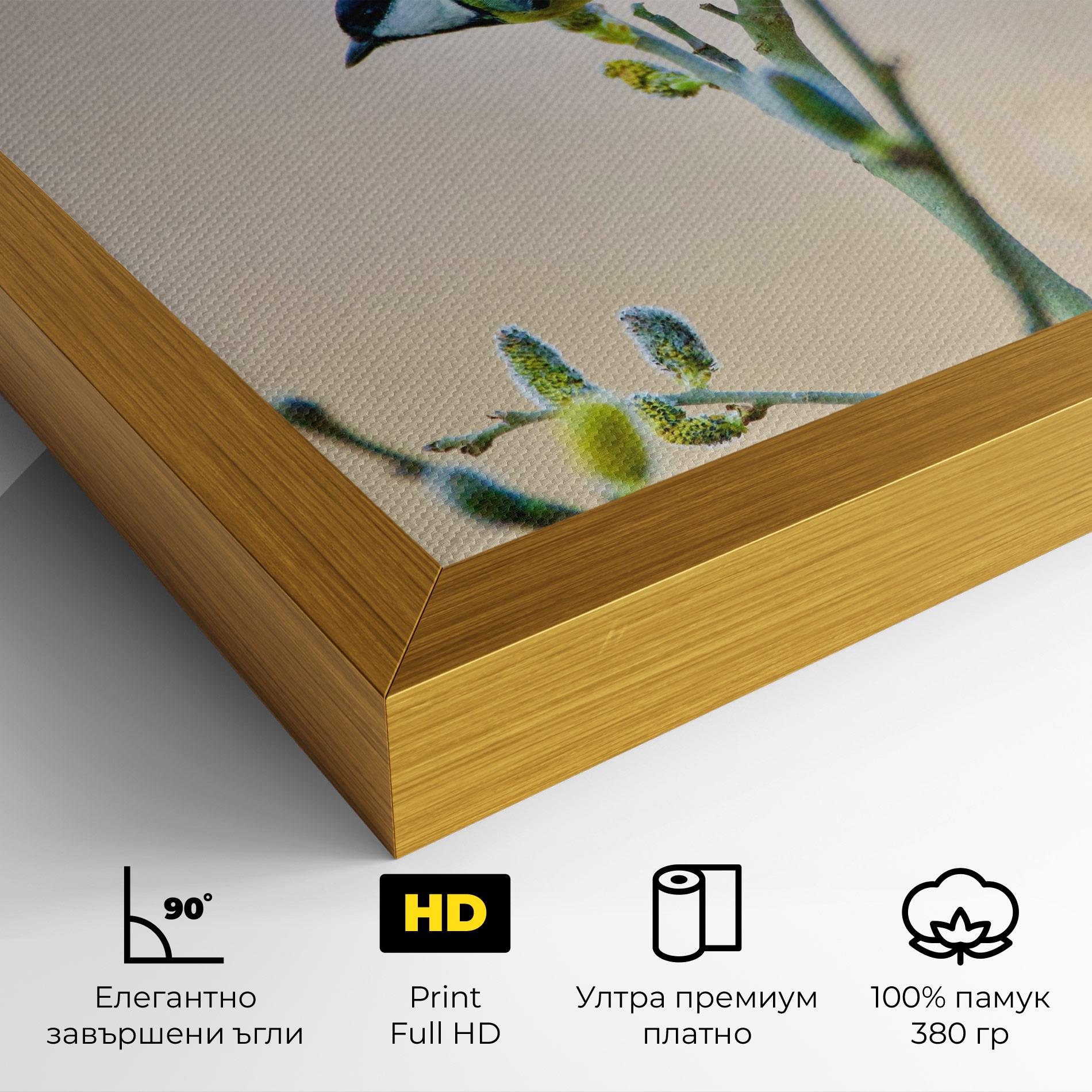Картина на платно Beautiful Spring Bird mockup 4