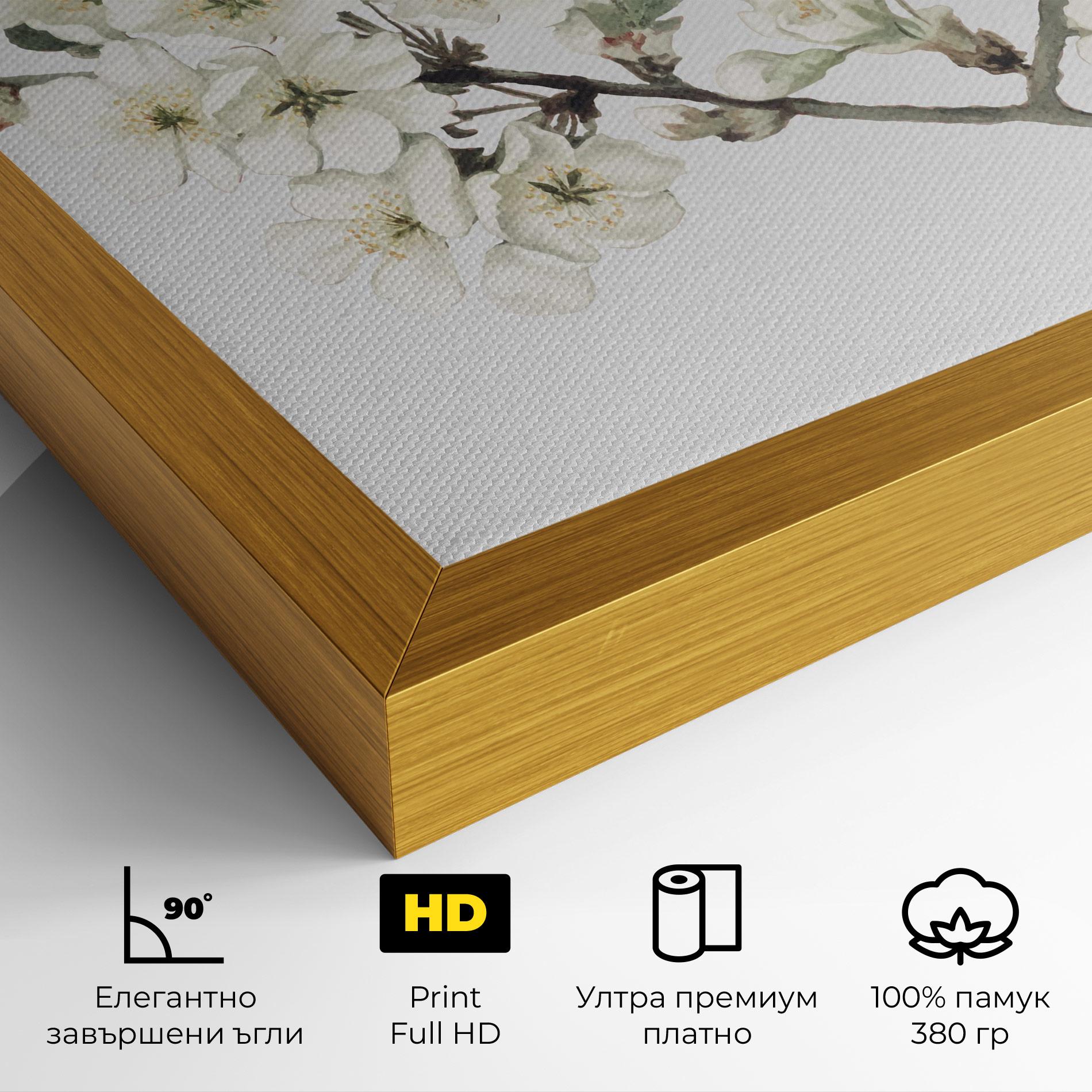 Картина на платно Bee Spring Flower mockup 4