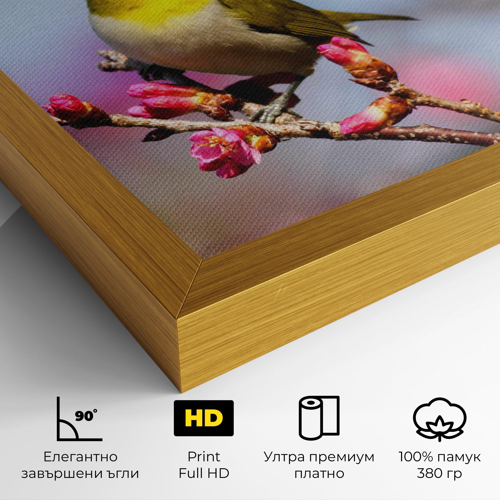 Картина на платно Cute Pink Flower Buds mockup 4