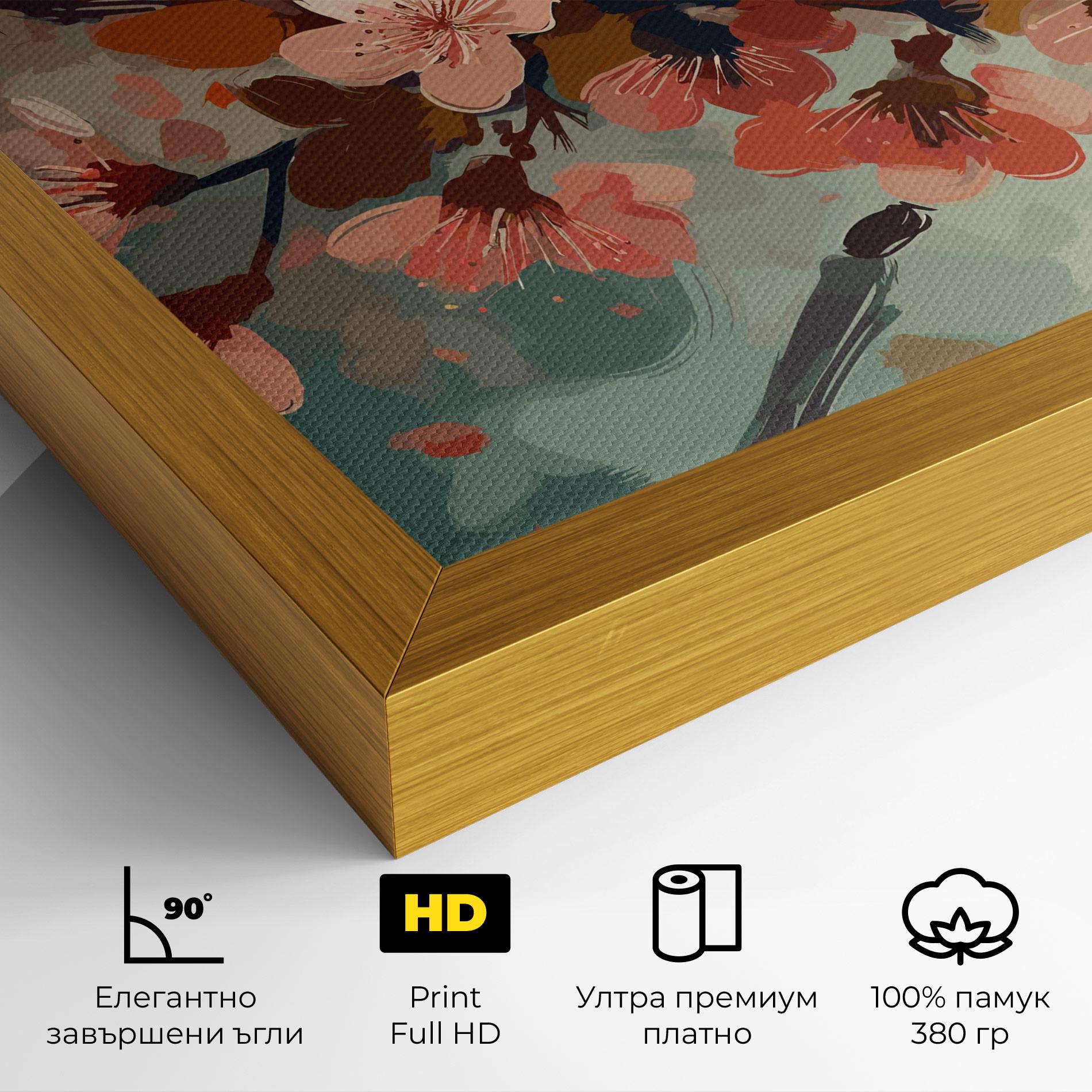 Картина на платно Cute Spring Flower mockup 4