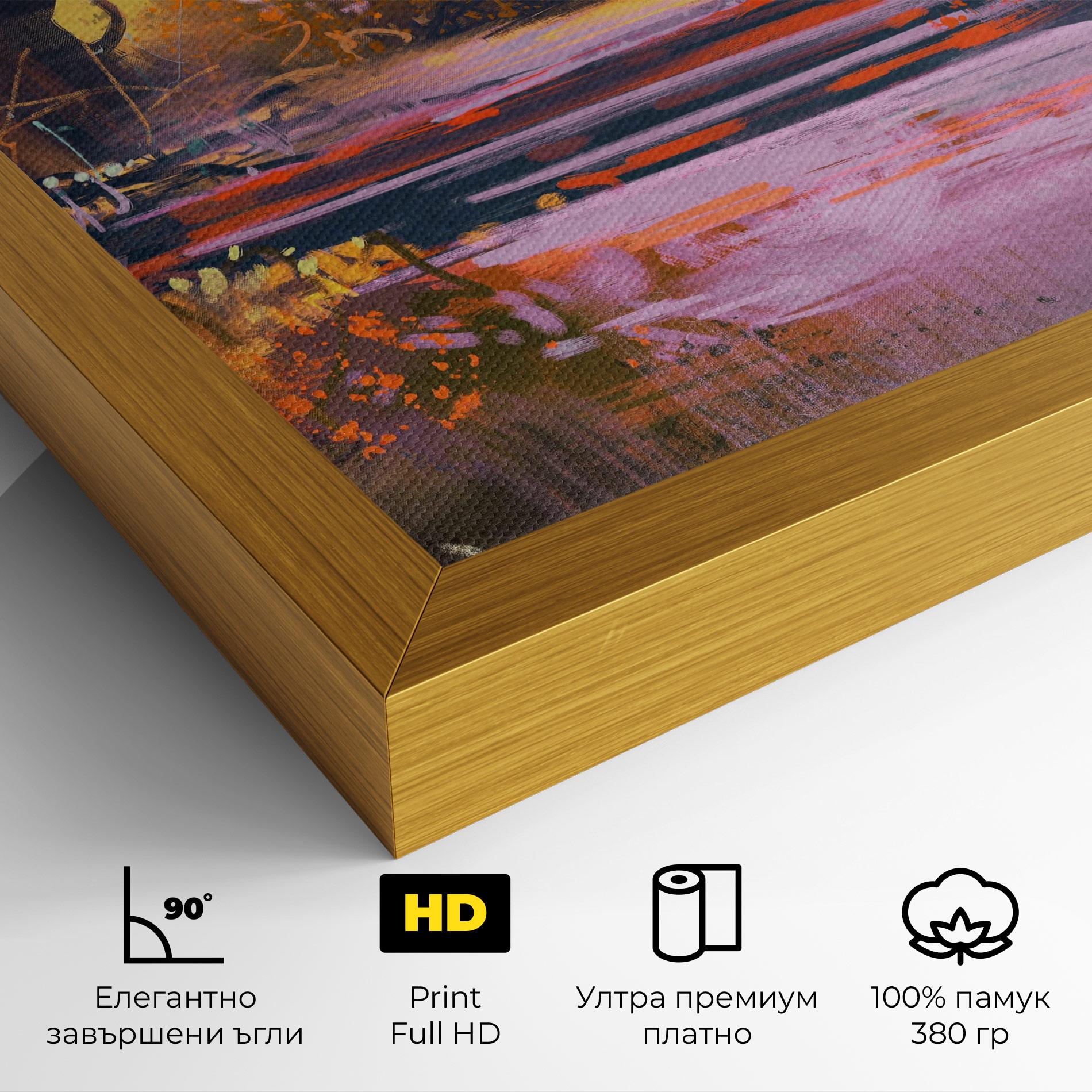 Картина на платно Landscape Colorful Trees mockup 4