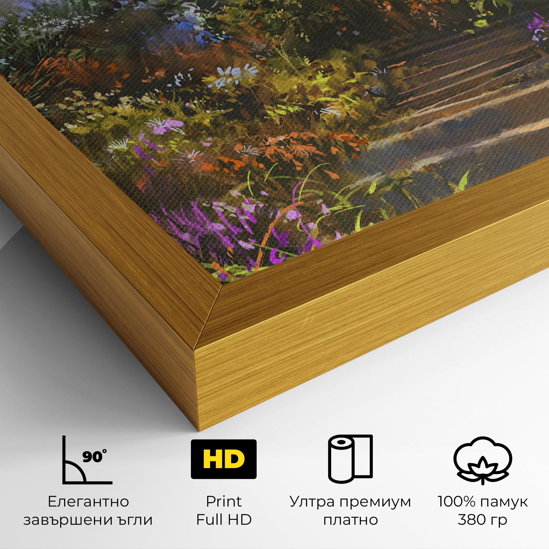 Картина на платно Spring Staircase Painting mockup 4