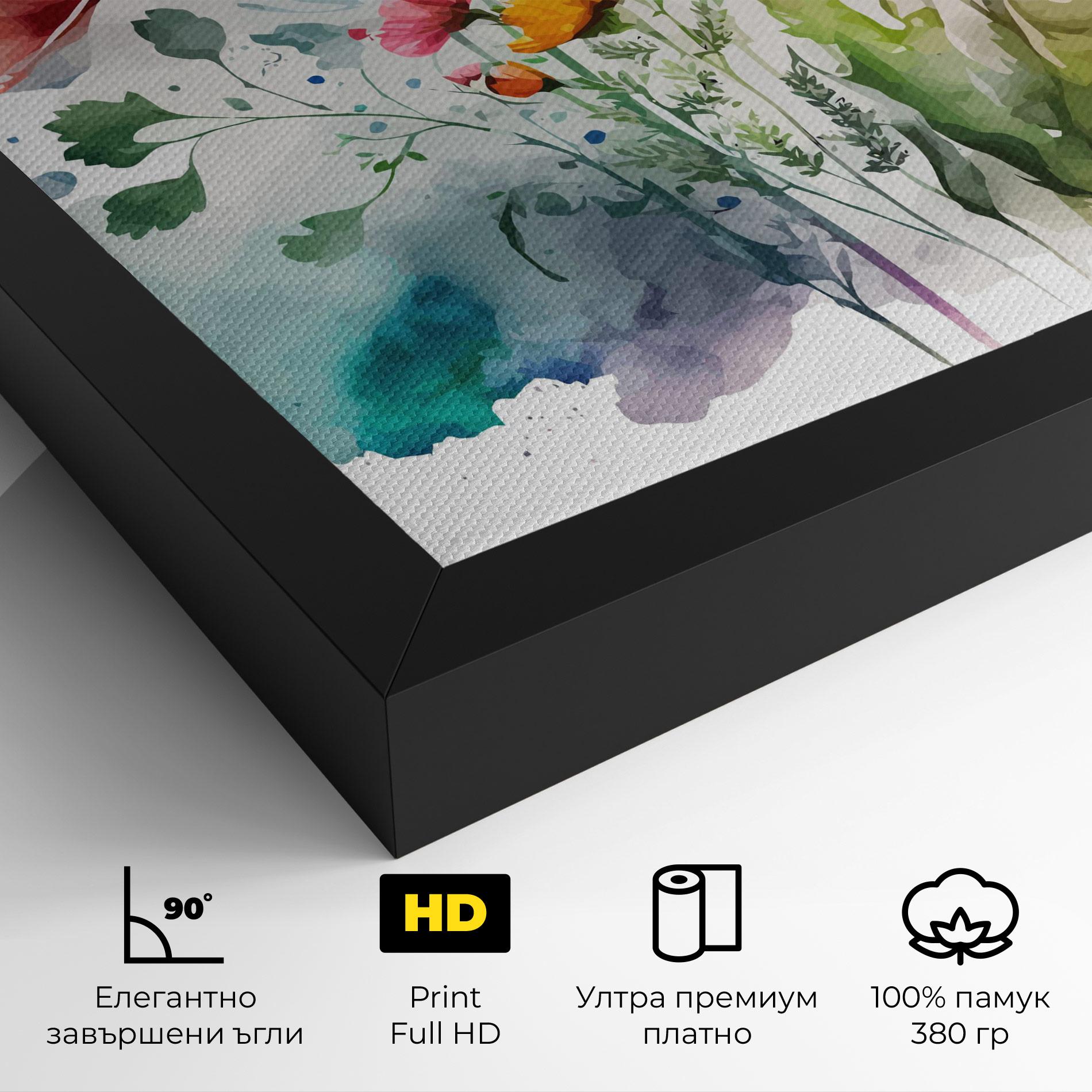 Картина на платно Beautiful Spring Flowers mockup 4
