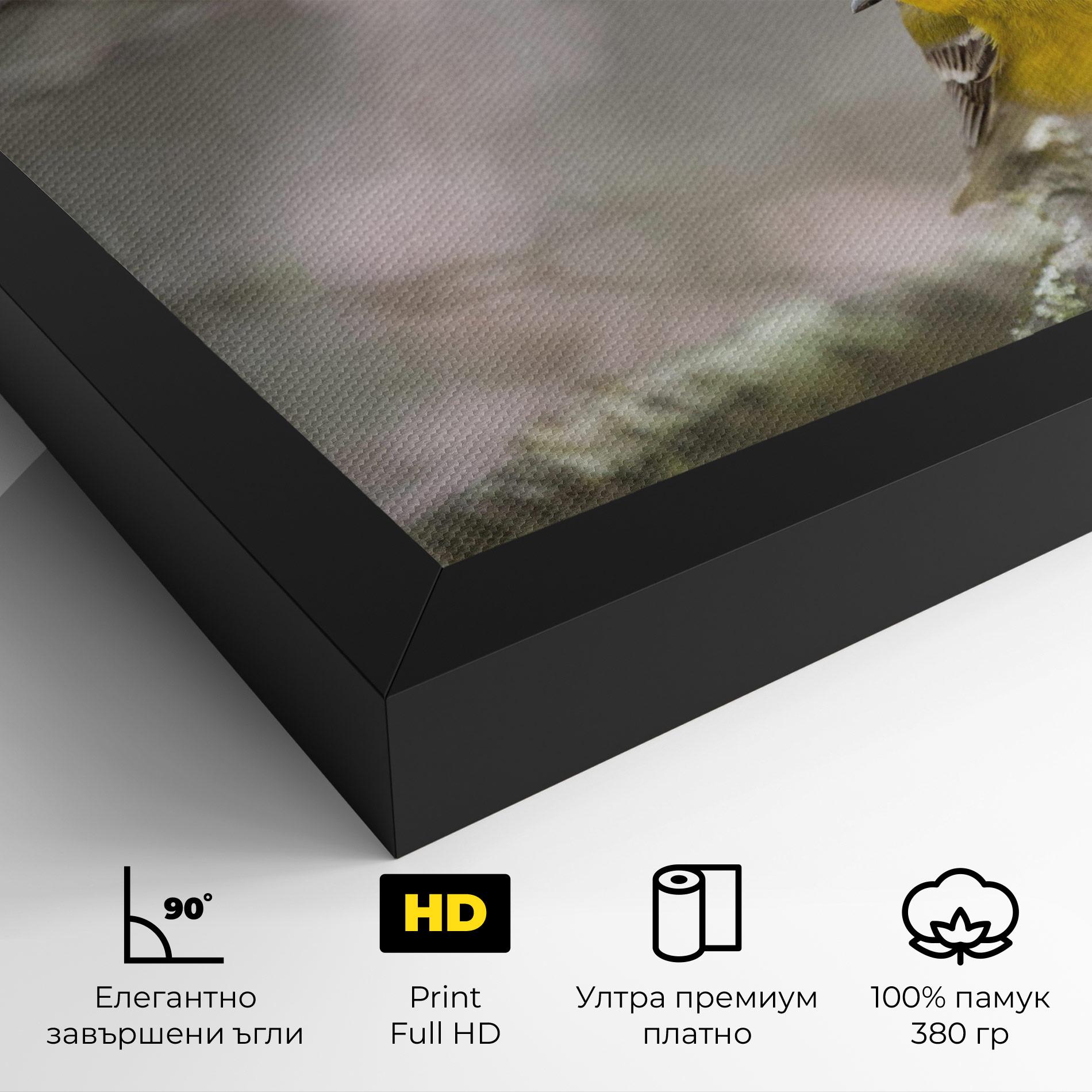Картина на платно Pretty Spring Yellow Bird mockup 4