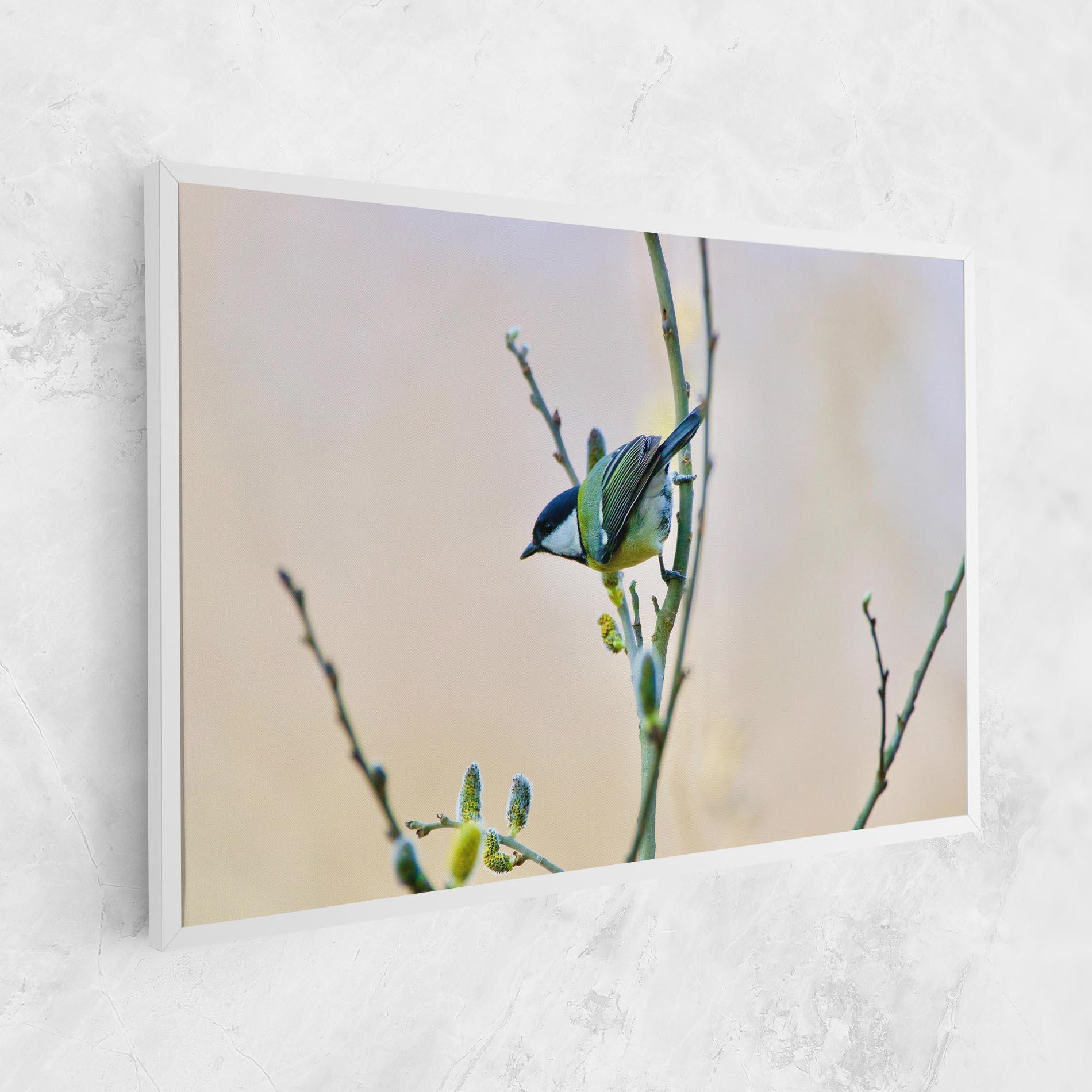 Картина на платно Beautiful Spring Bird mockup 1