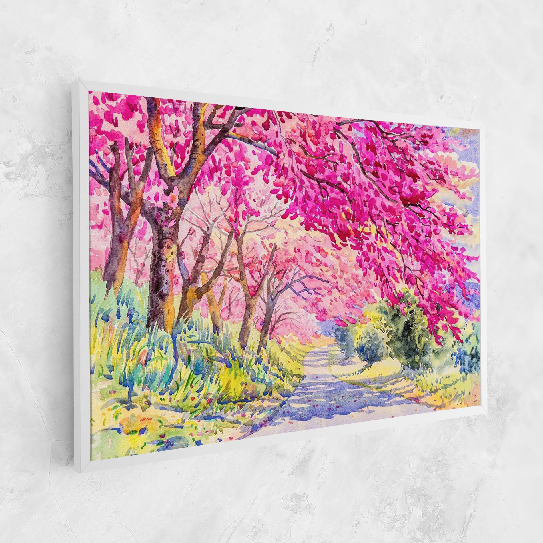Картина на платно Pink Trees Art mockup 1