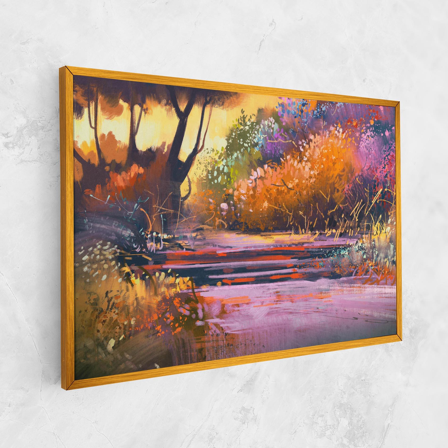 Картина на платно Landscape Colorful Trees mockup 1