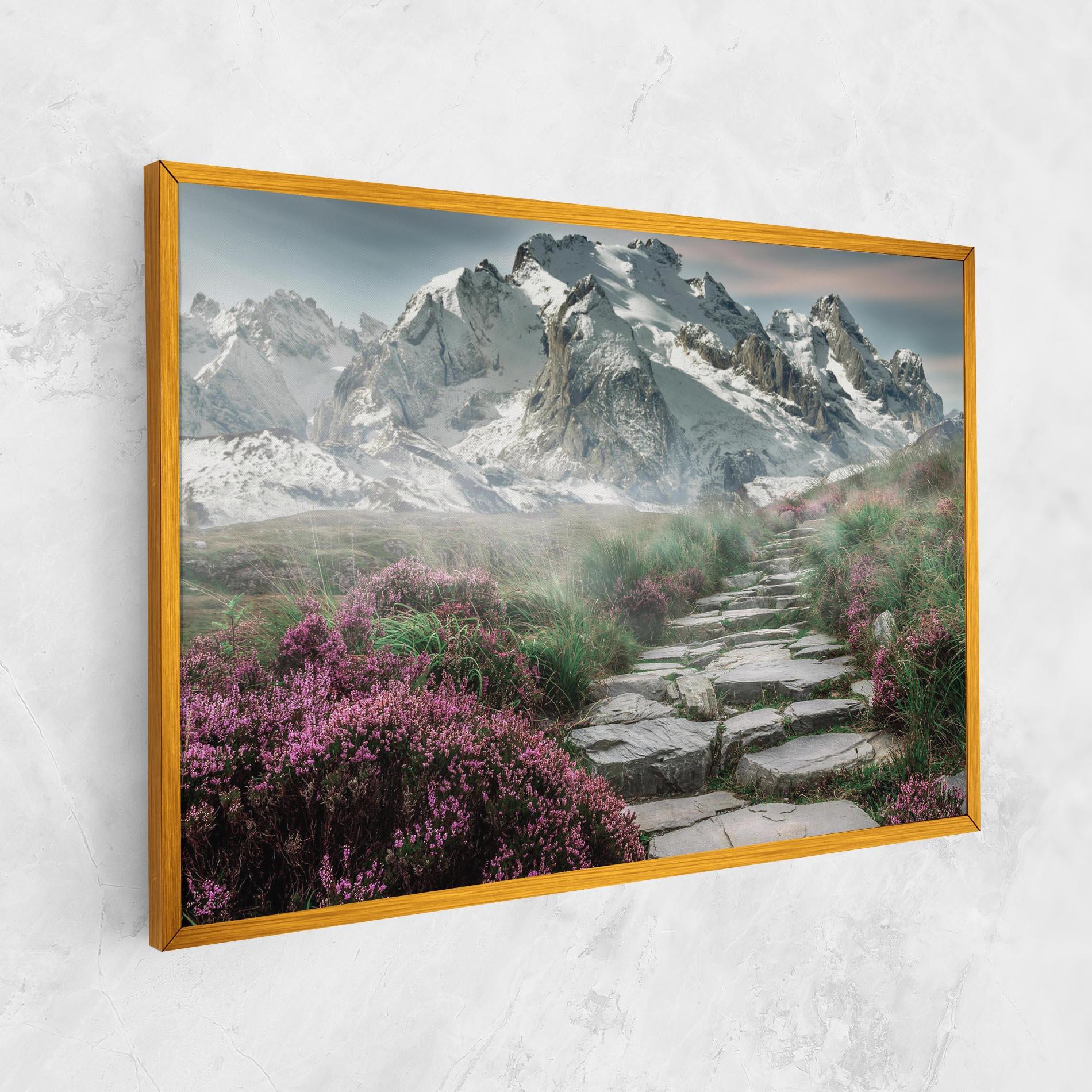 Картина на платно Mountain Spring View mockup 1