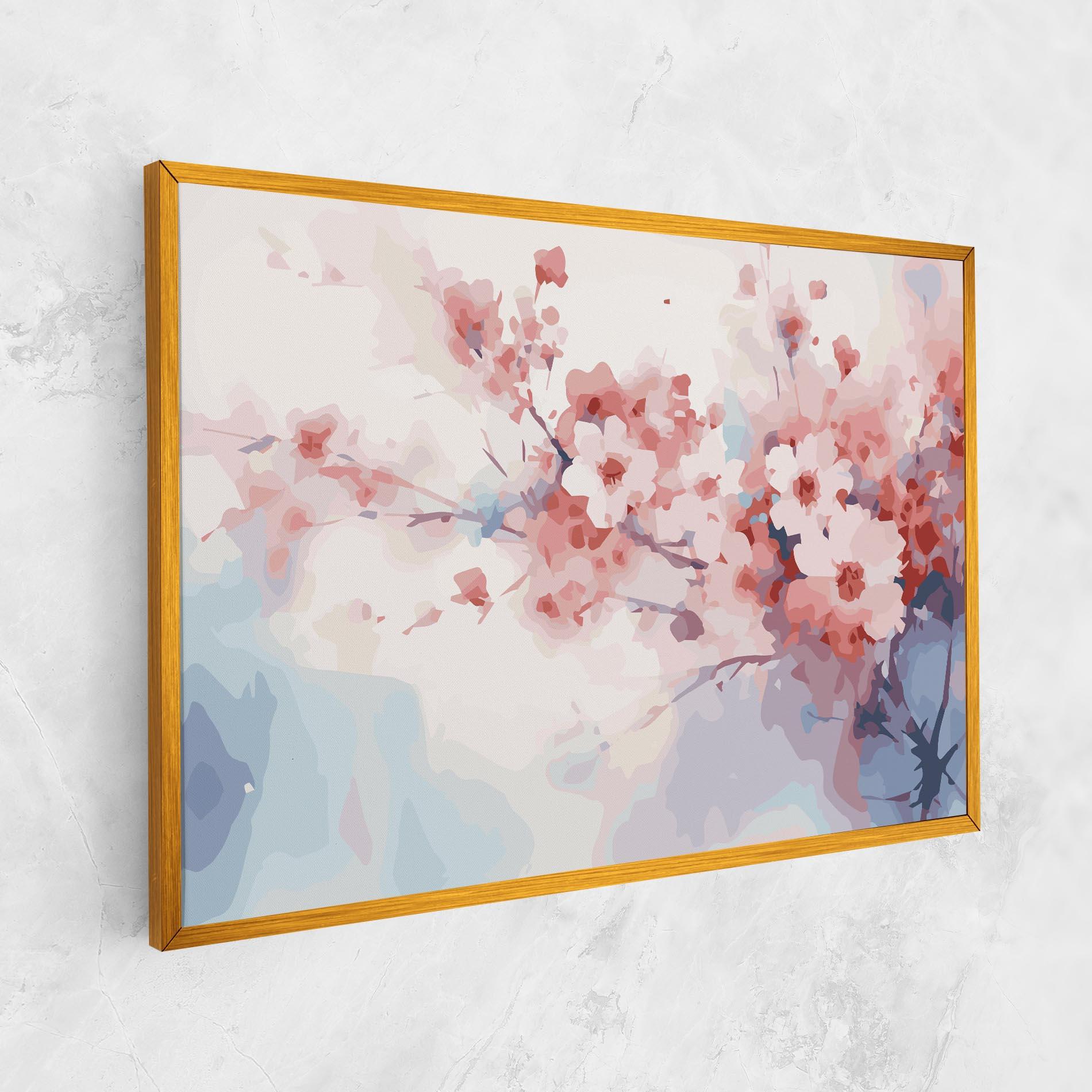 Картина на платно Pastel Spring Flowers mockup 1