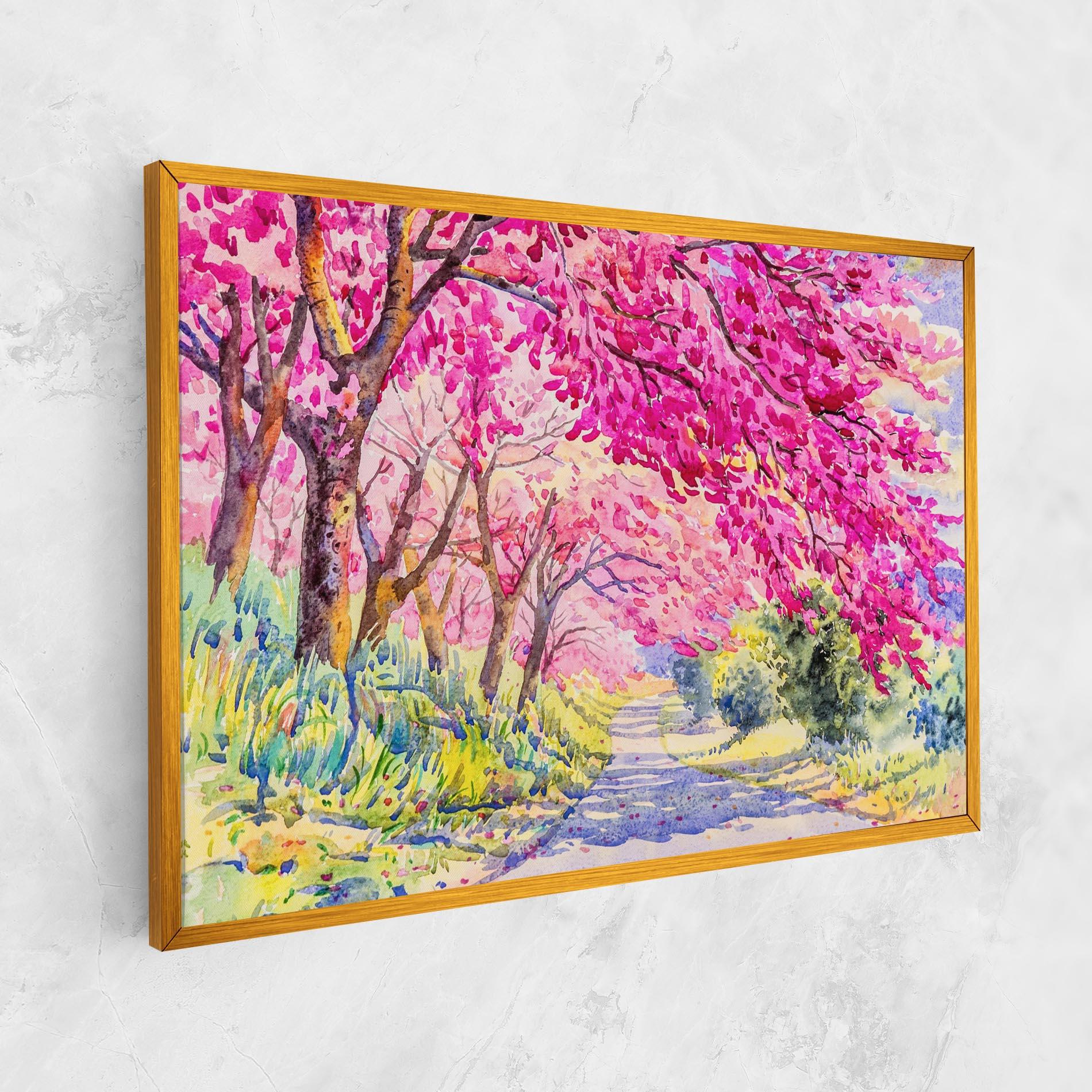 Картина на платно Pink Trees Art mockup 1