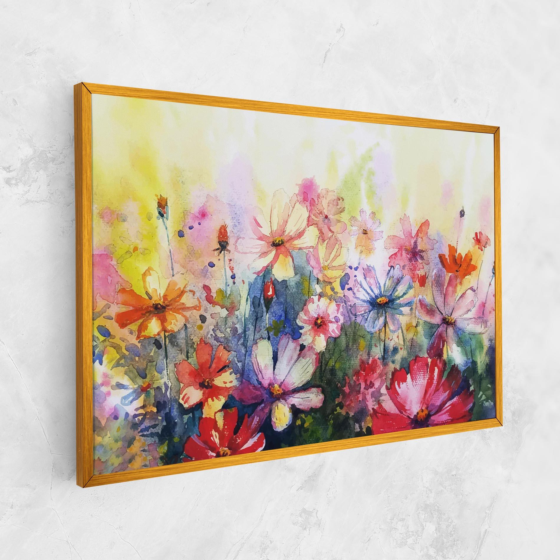 Картина на платно Water Art Flowers mockup 1