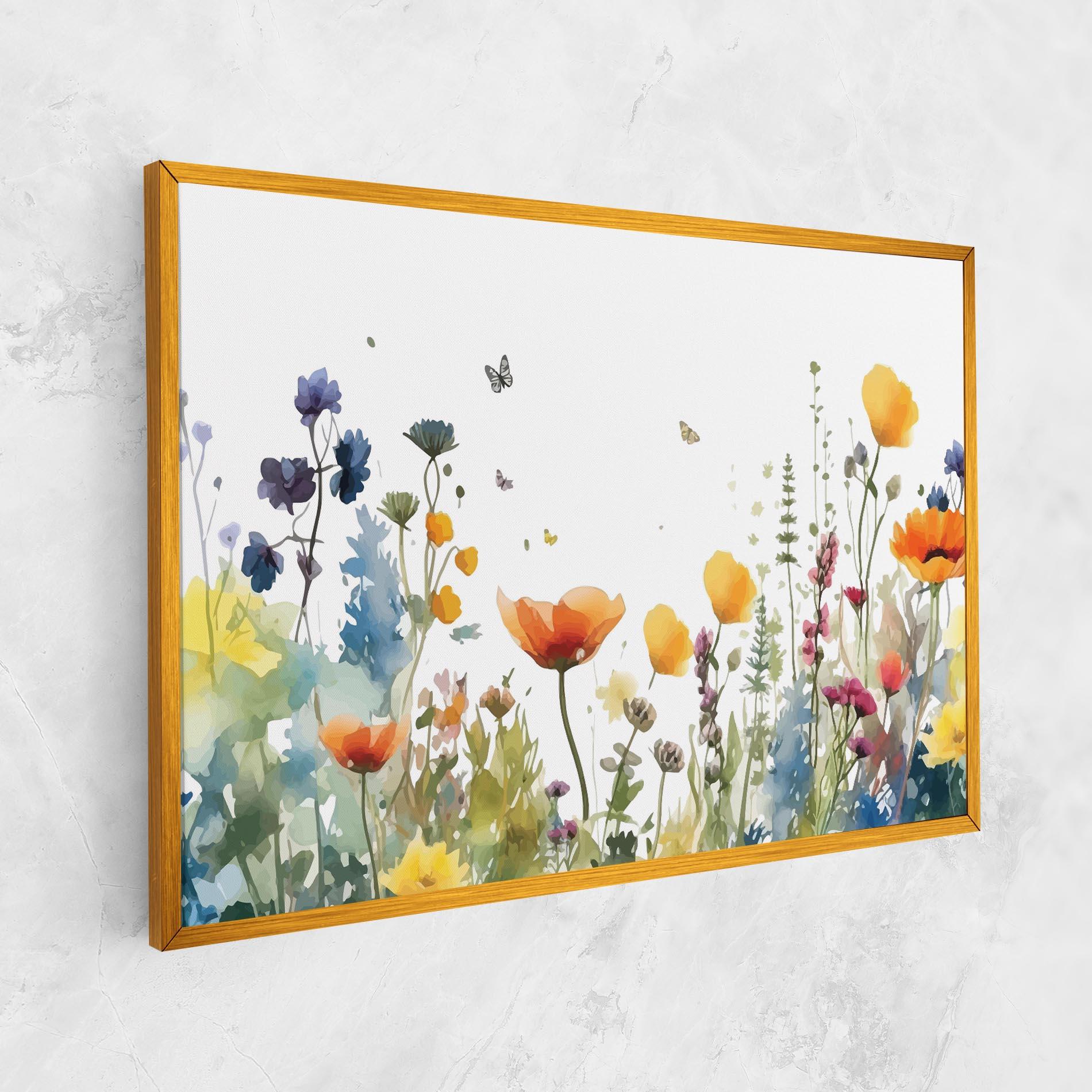 Картина на платно Watercolor Spring Flowers mockup 1