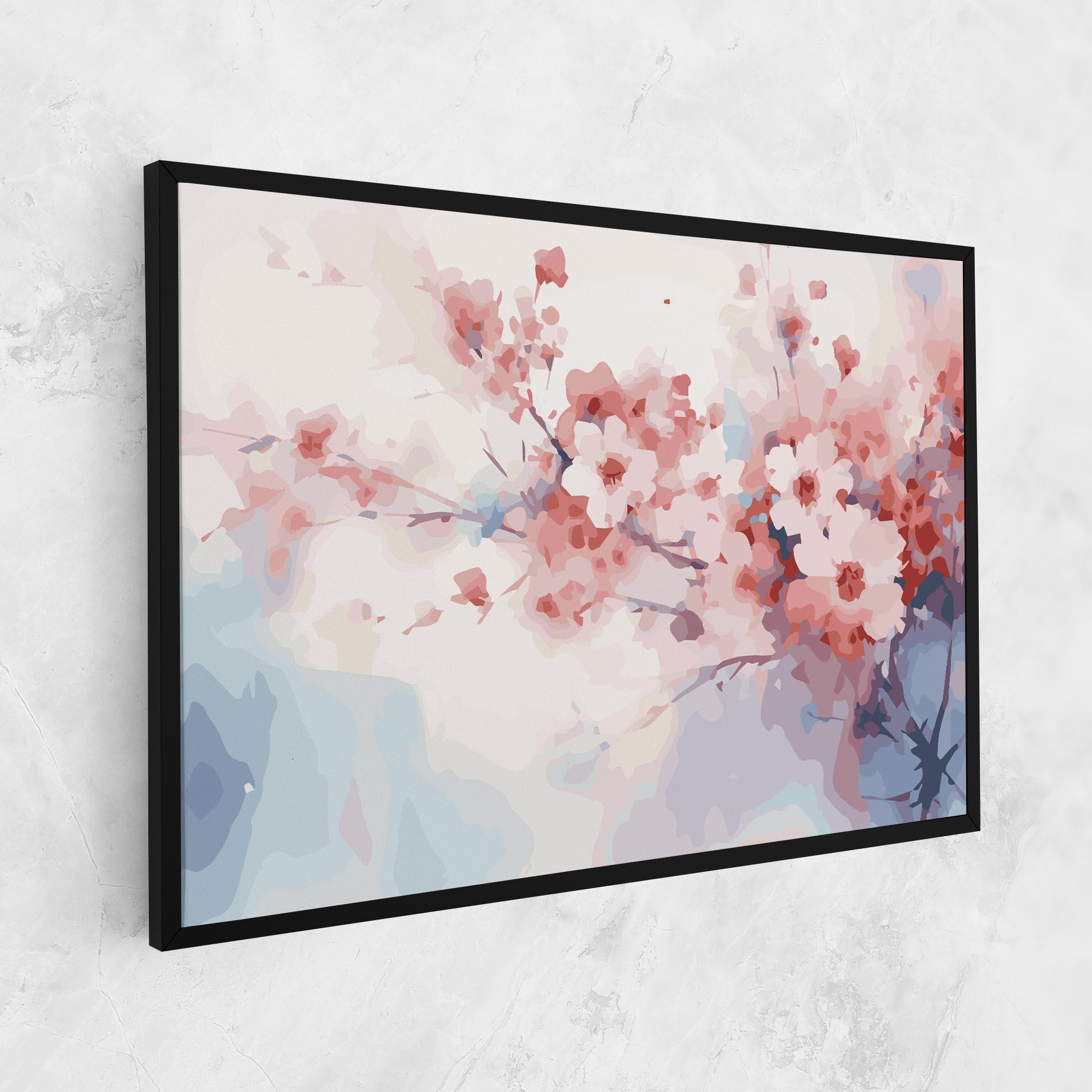Картина на платно Pastel Spring Flowers mockup 1