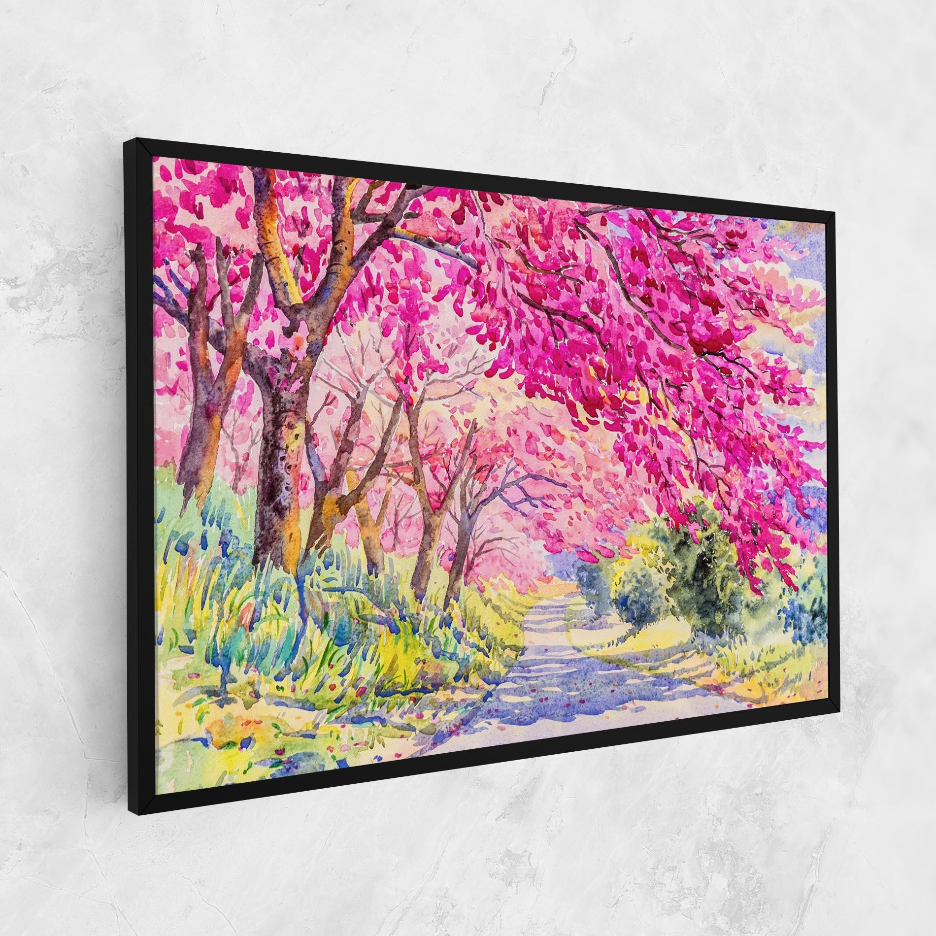 Картина на платно Pink Trees Art mockup 1