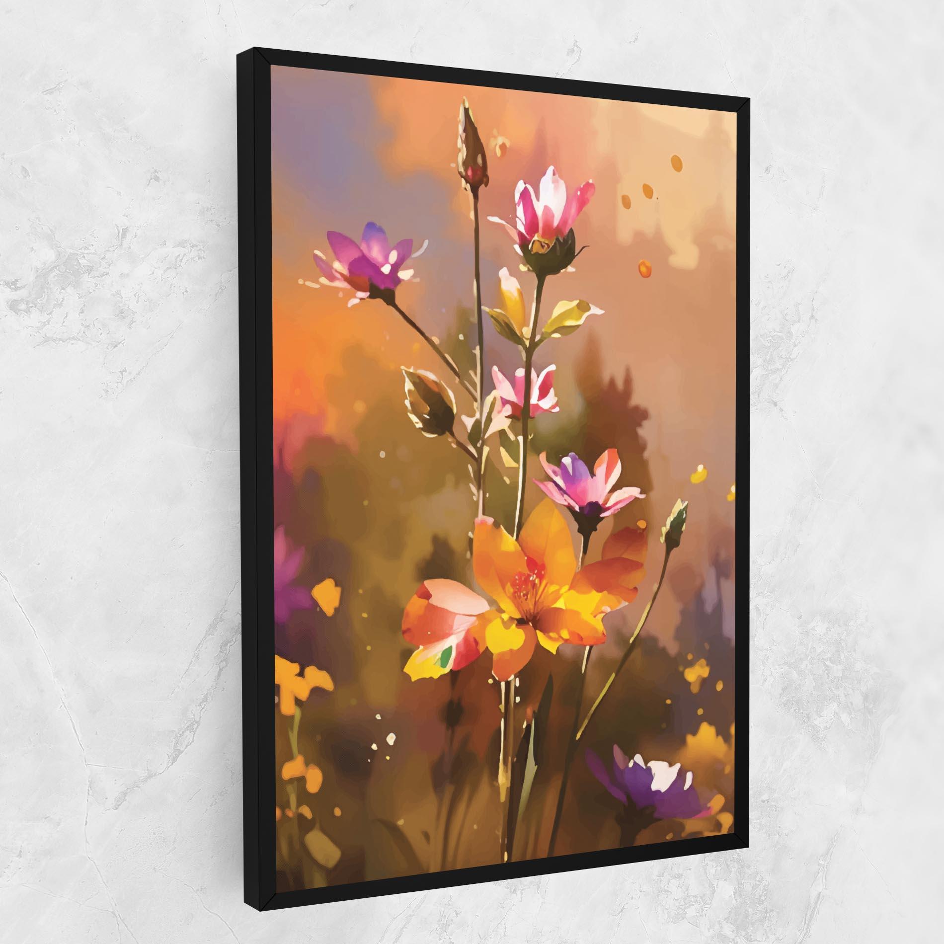 Картина на платно Orange Pink Spring mockup 1