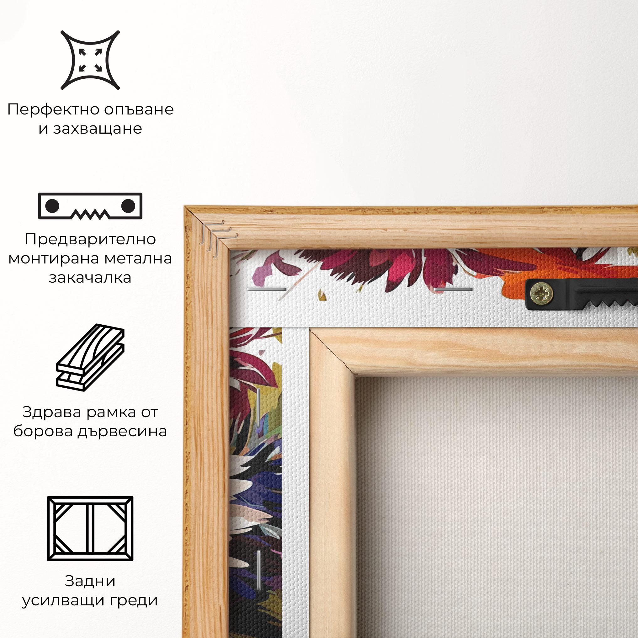 Картина на платно Cream Orange Spring mockup 5