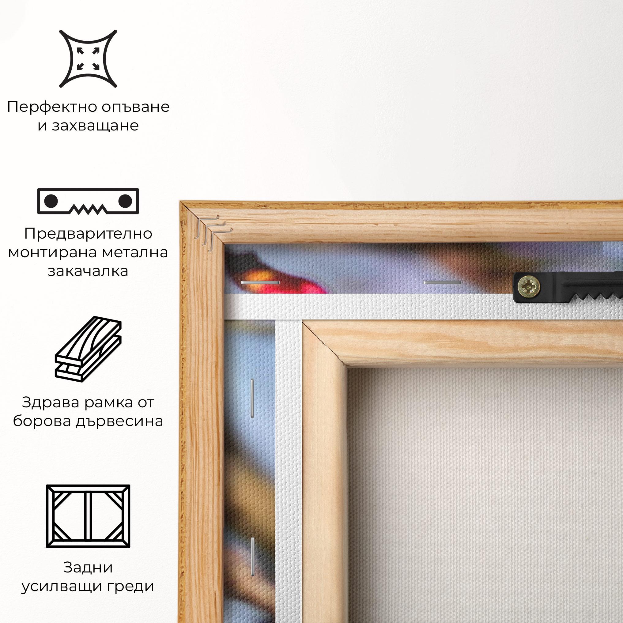 Картина на платно Cute Pink Flower Buds mockup 5