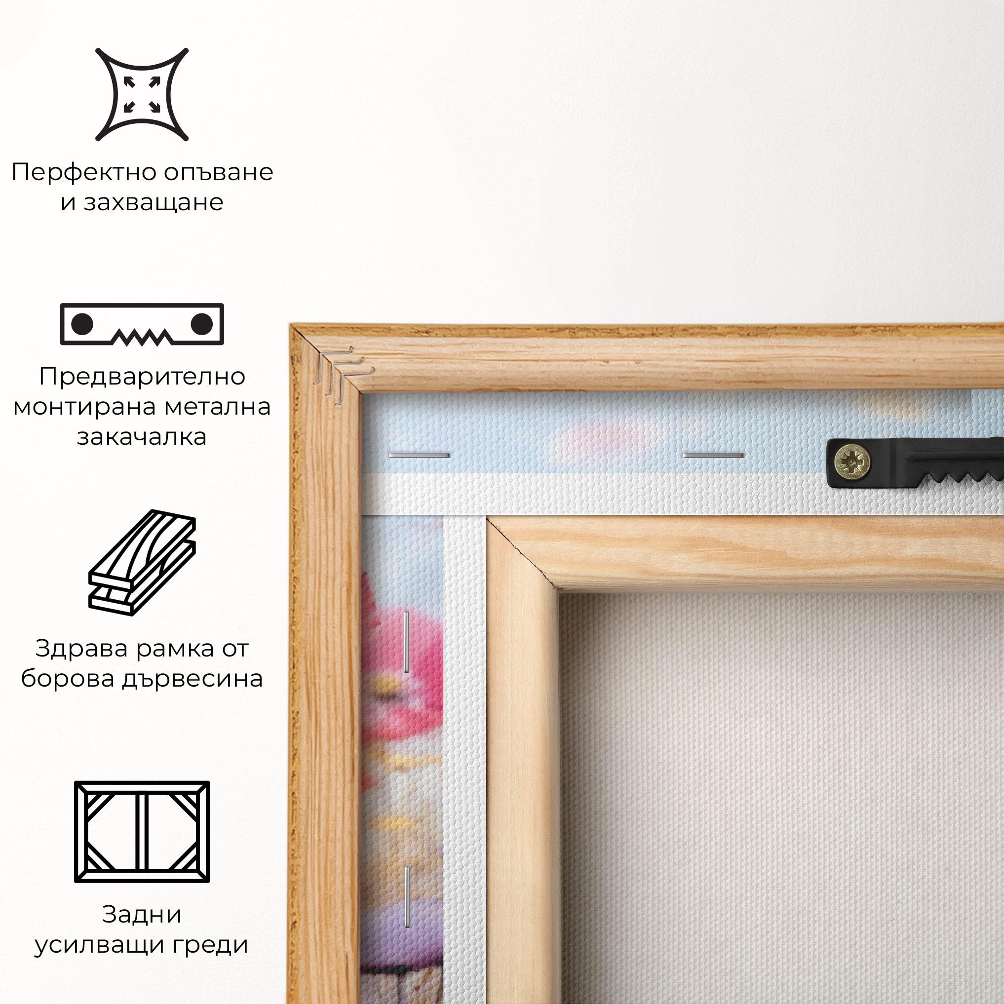 Картина на платно Dreamy Sprig Pink Flower mockup 5