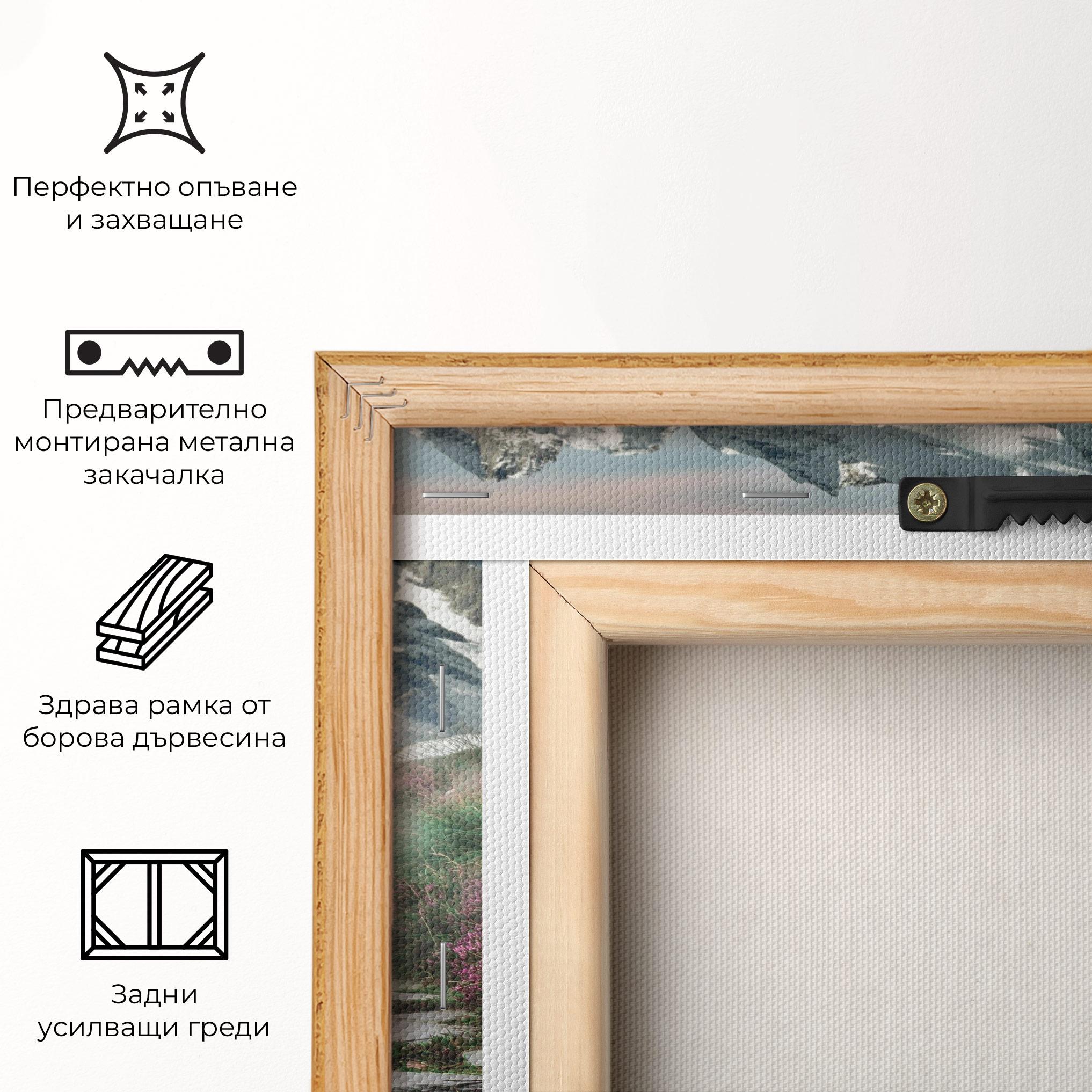 Картина на платно Mountain Spring View mockup 5