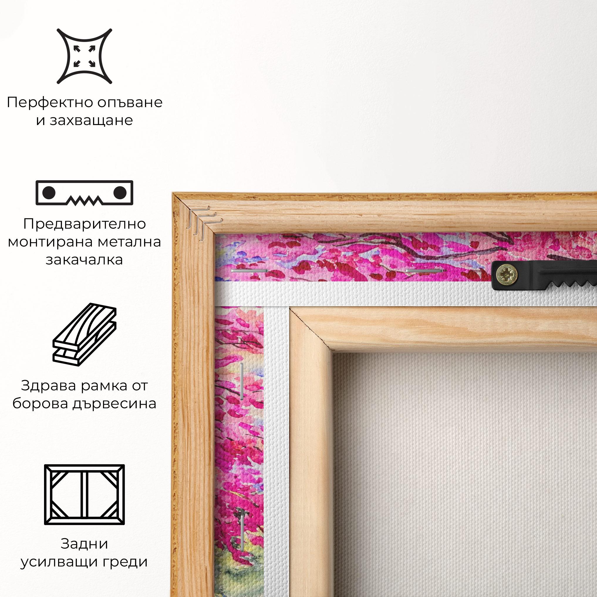 Картина на платно Pink Trees Art mockup 5