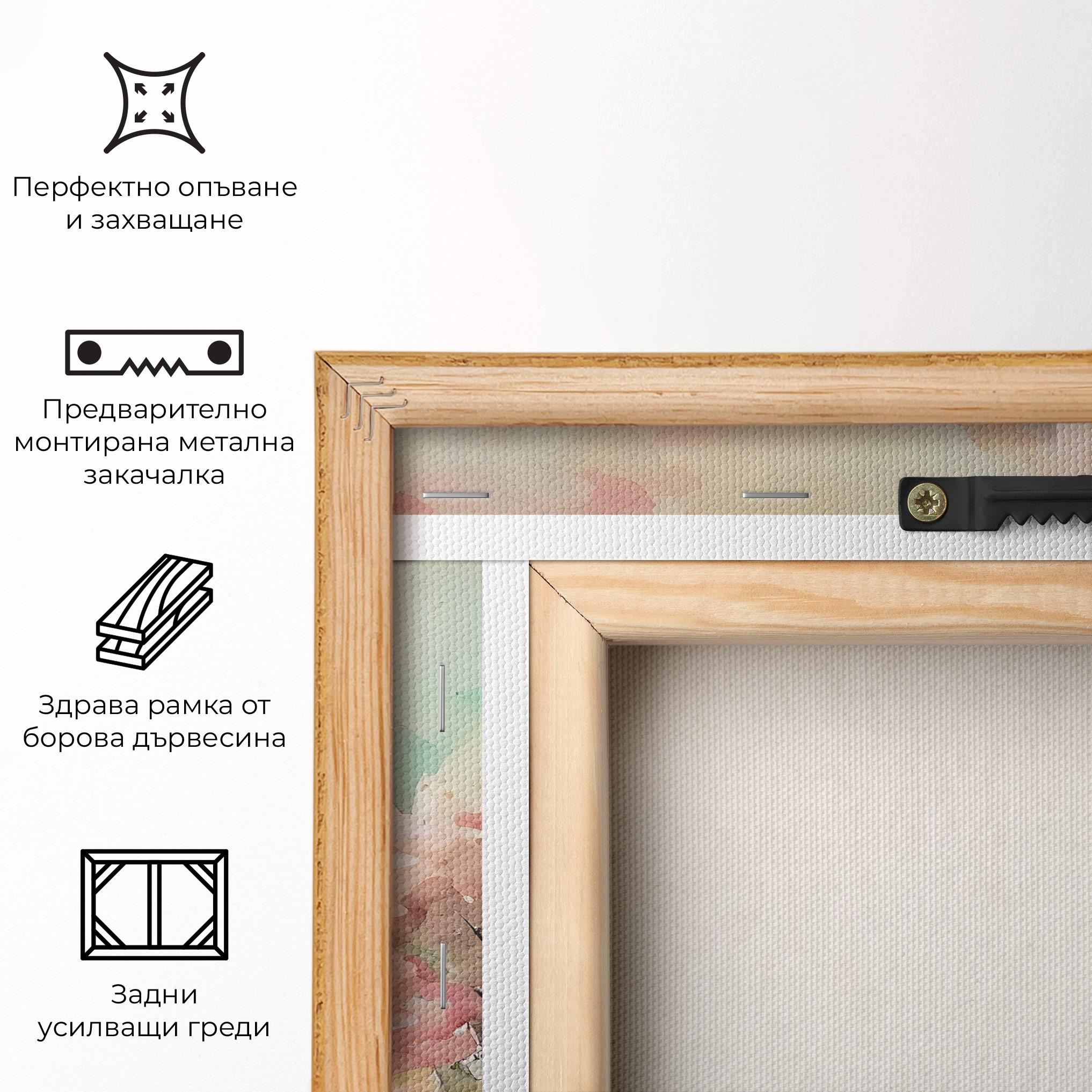 Картина на платно Spring Pink Trees mockup 5