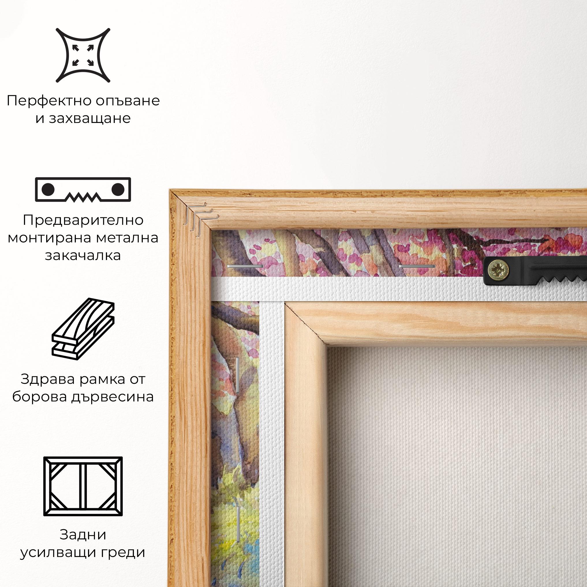 Картина на платно Watercolor Spring Landscape mockup 5