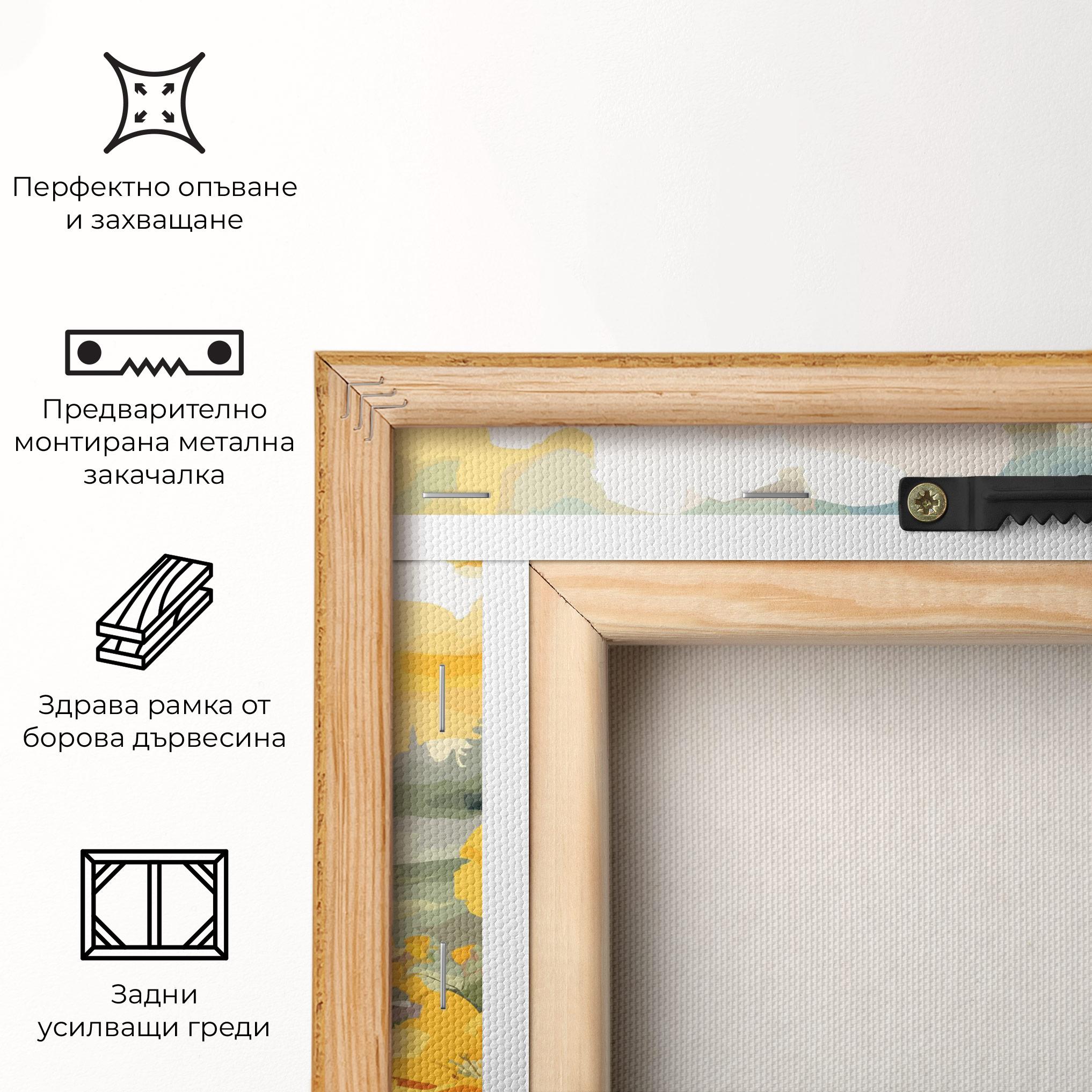 Картина на платно Yellow Spring Flower mockup 5