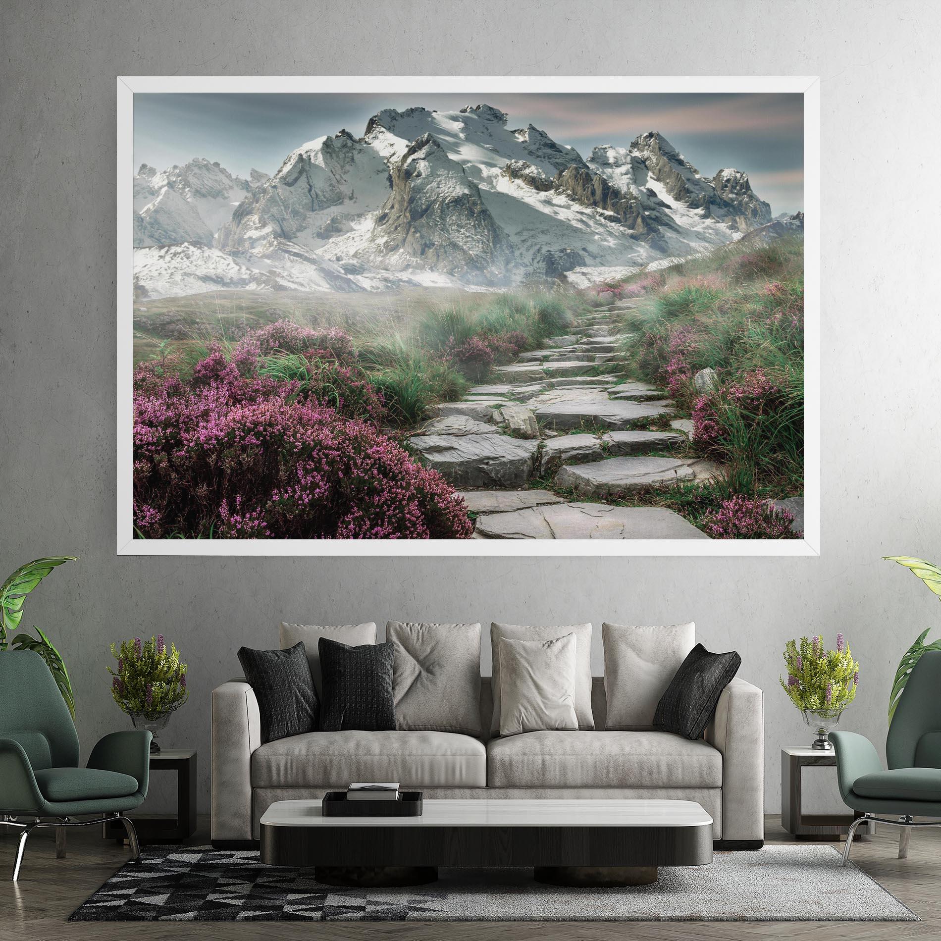 Картина на платно Mountain Spring View mockup 7