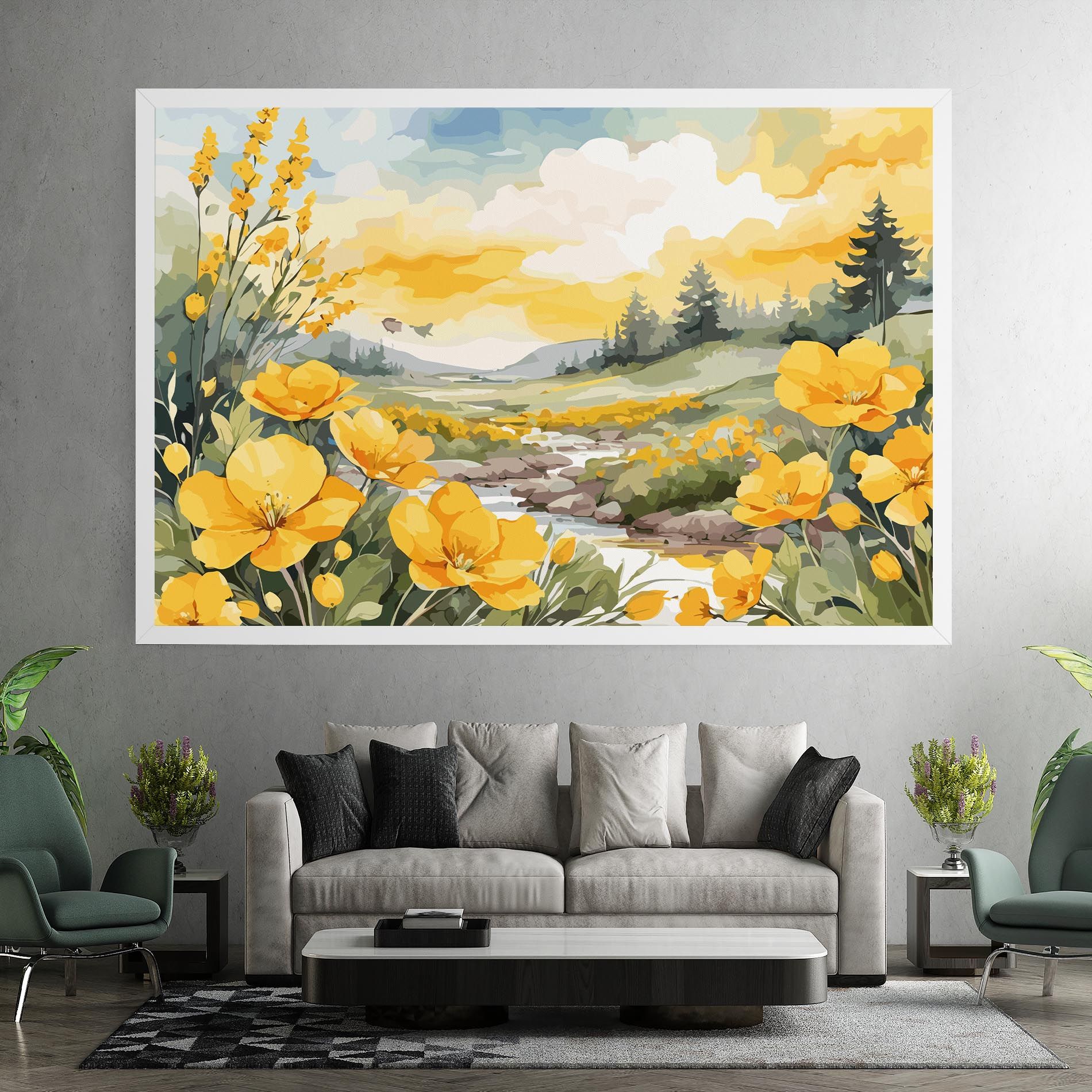 Yellow Spring Flower mockup 7