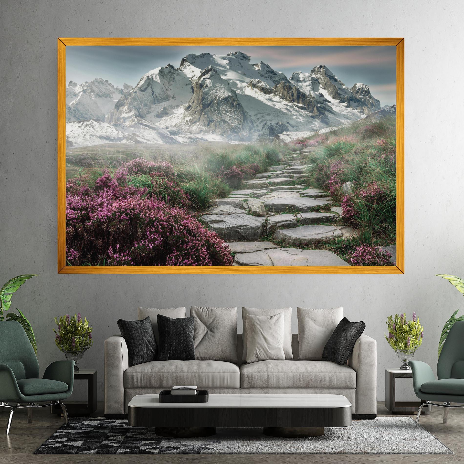 Картина на платно Mountain Spring View mockup 7