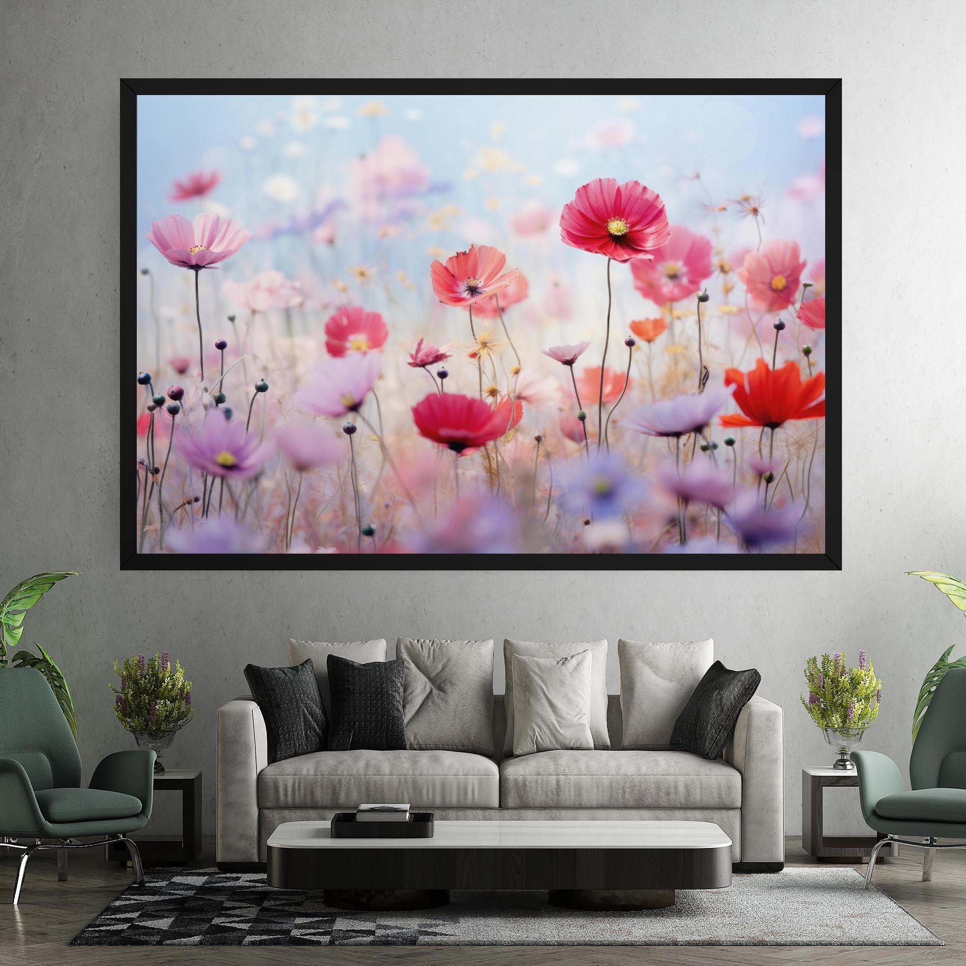 Картина на платно Dreamy Sprig Pink Flower mockup 7