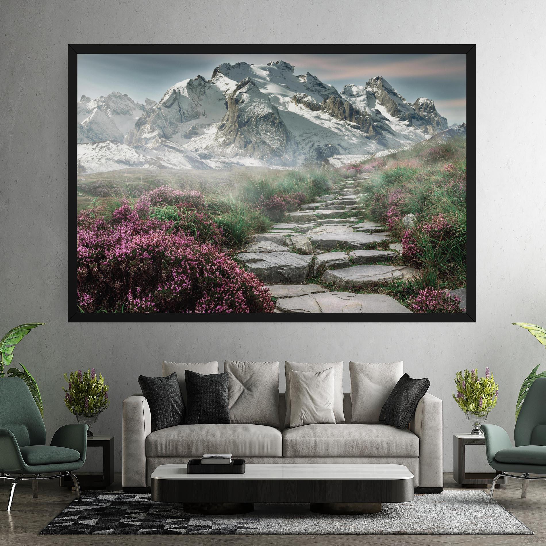 Картина на платно Mountain Spring View mockup 7