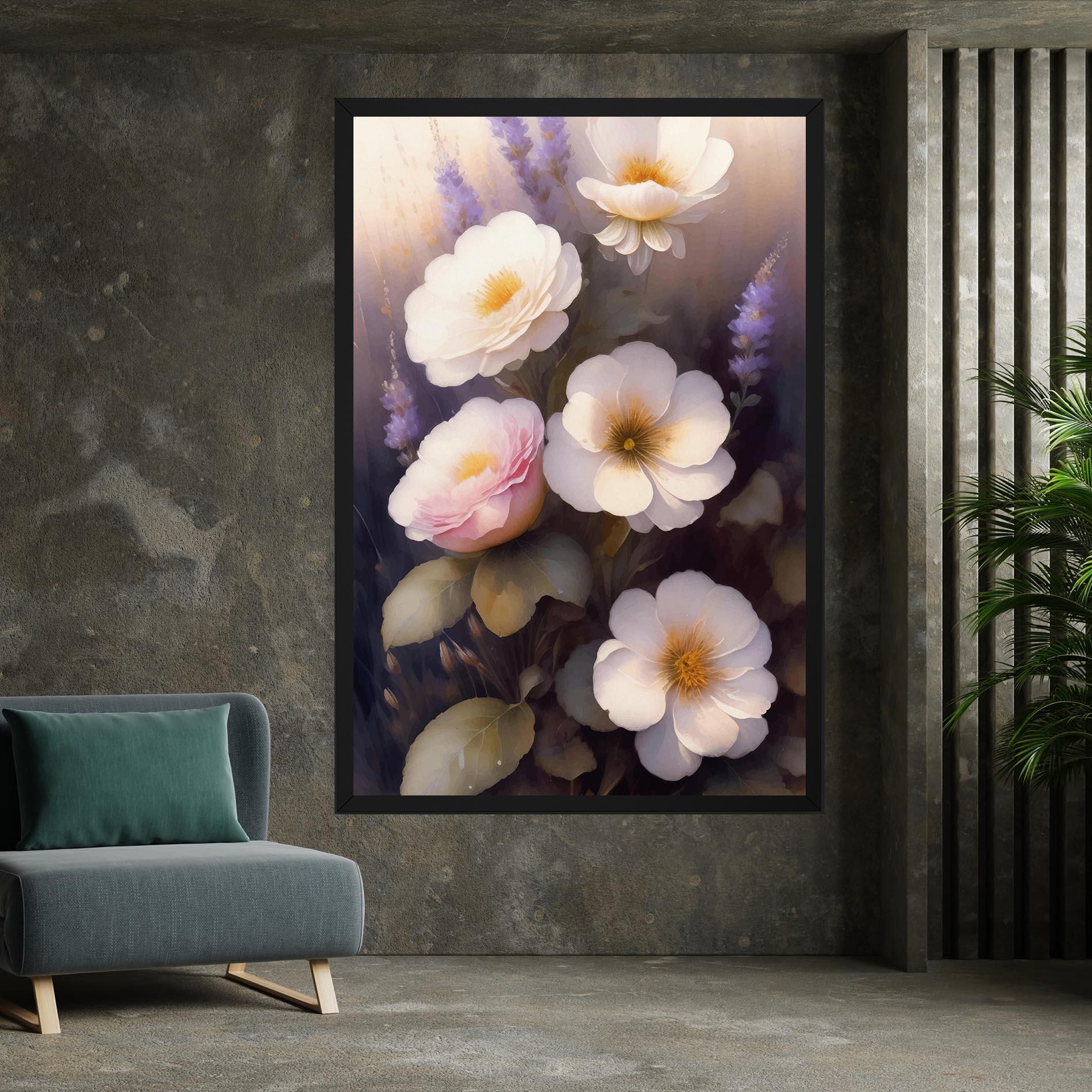 Картина на платно Cream Flower Spring mockup 7