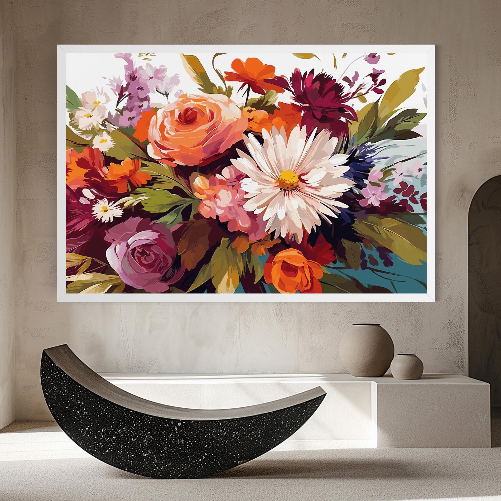 Картина на платно Cream Orange Spring mockup 8