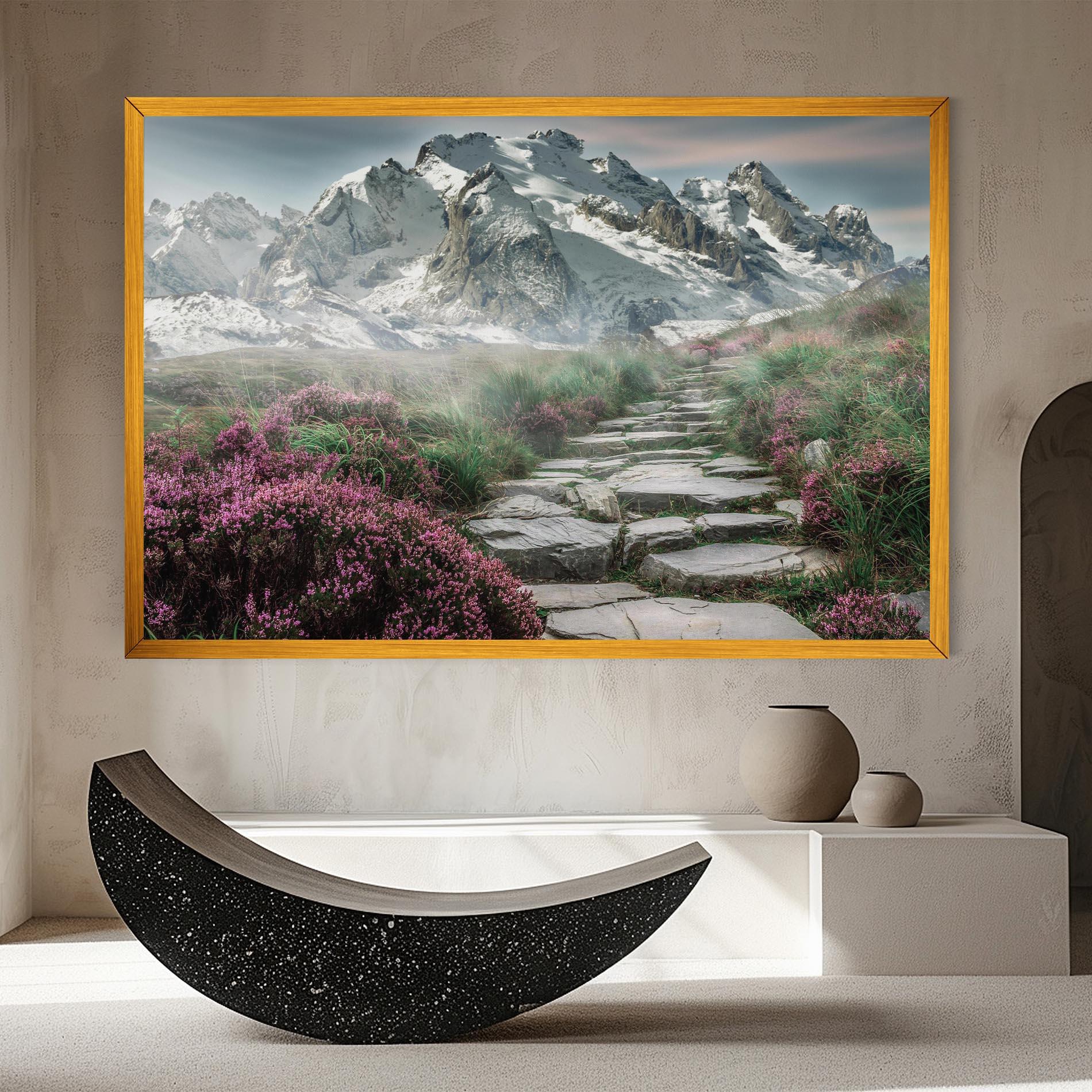 Картина на платно Mountain Spring View mockup 8