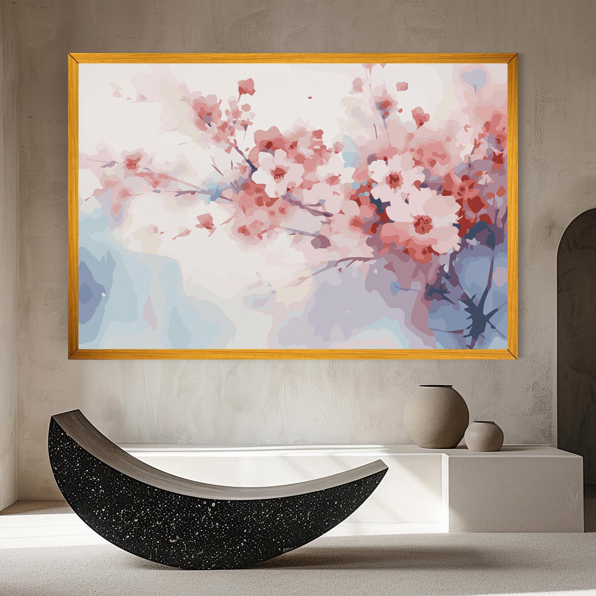 Картина на платно Pastel Spring Flowers mockup 8