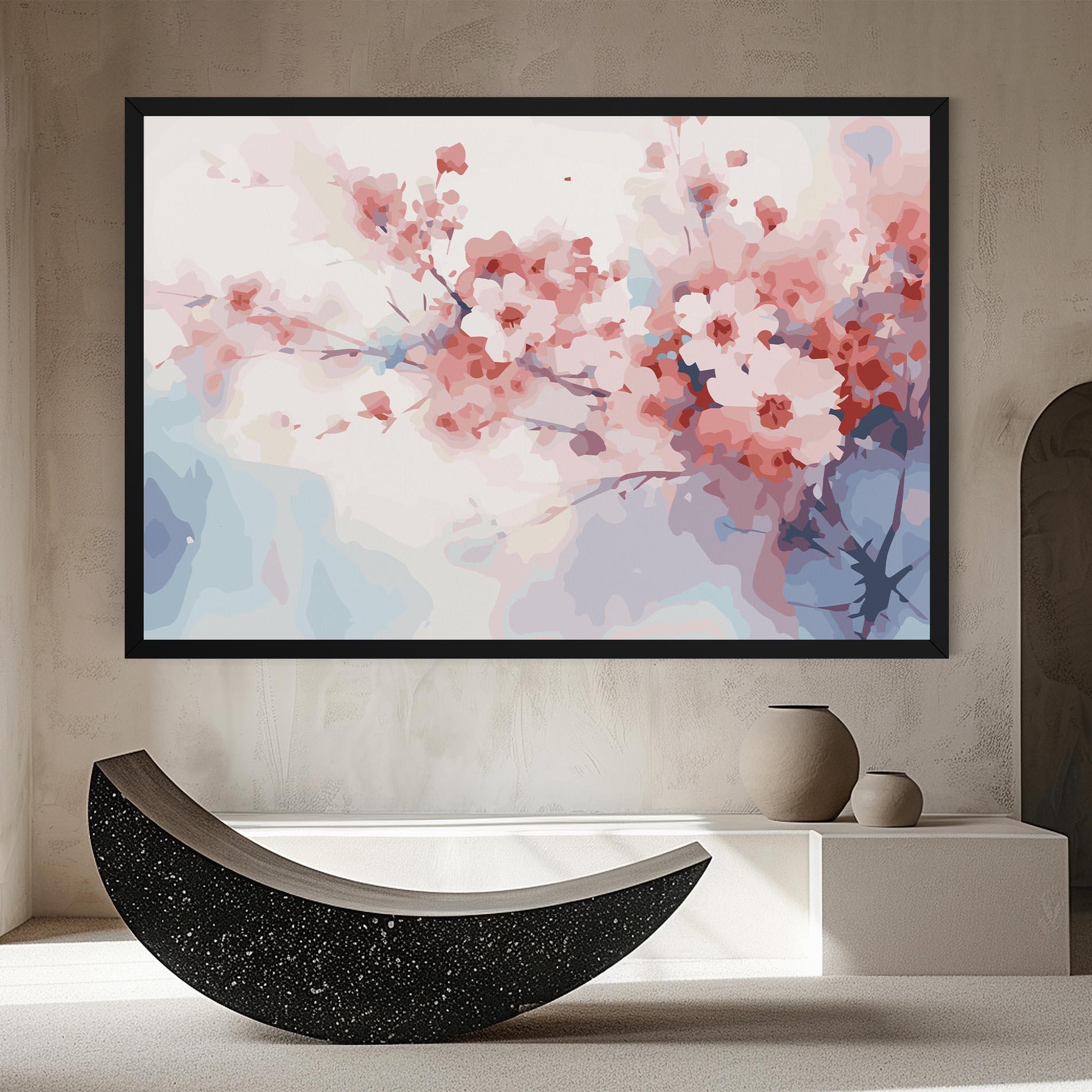 Картина на платно Pastel Spring Flowers mockup 8