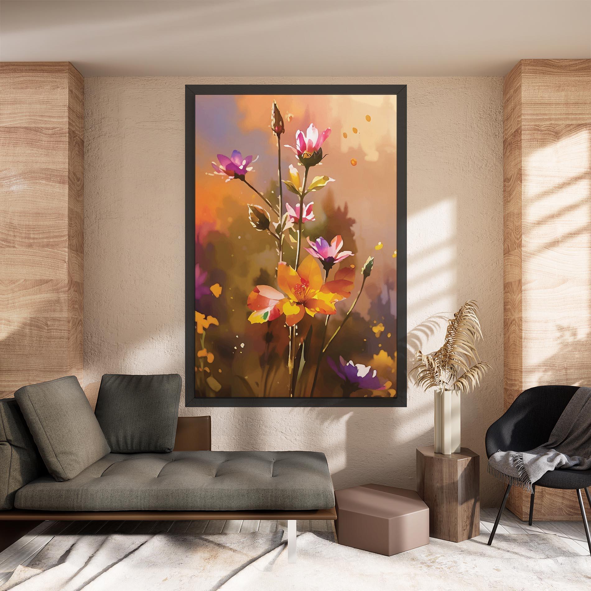 Картина на платно Orange Pink Spring mockup 8