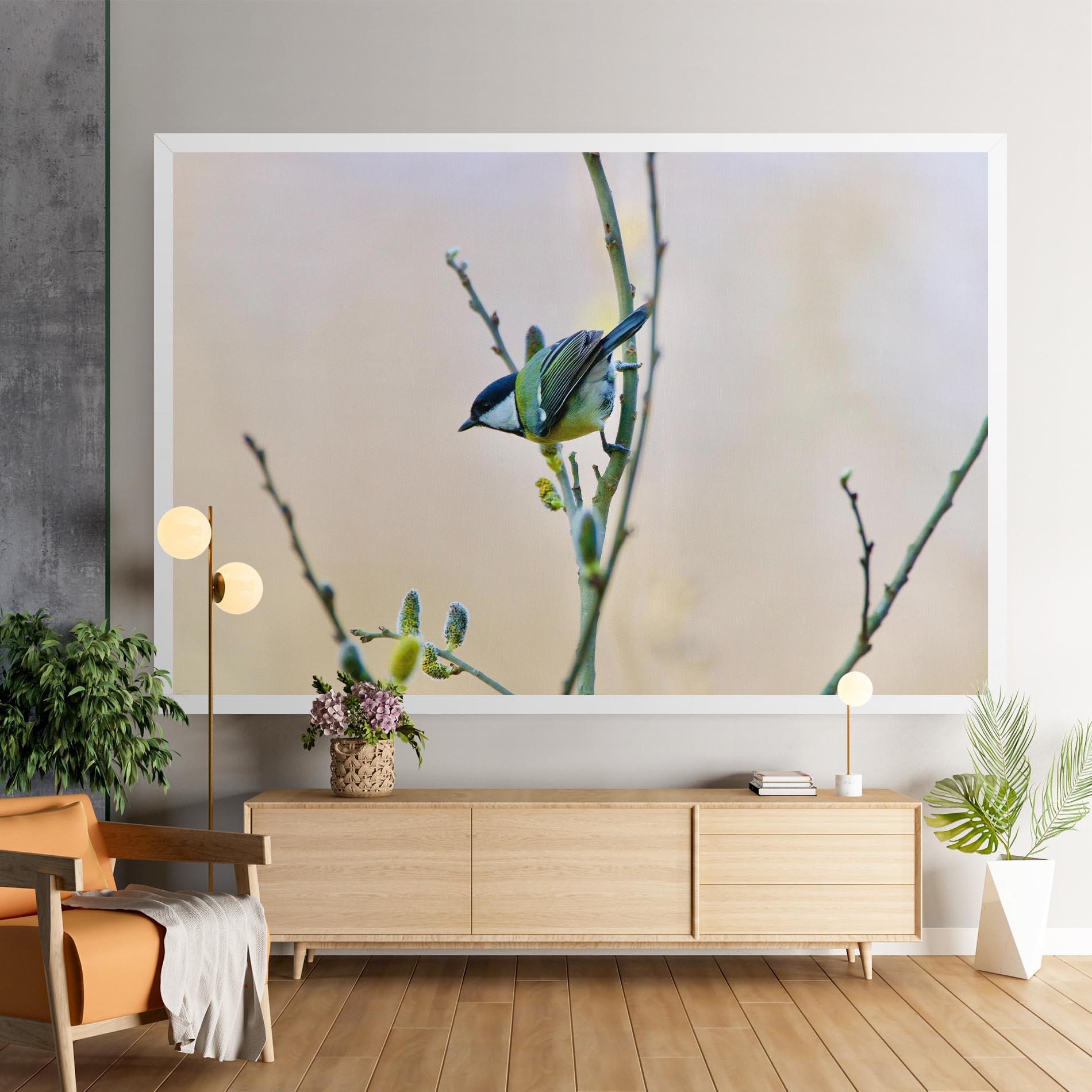 Картина на платно Beautiful Spring Bird mockup 9