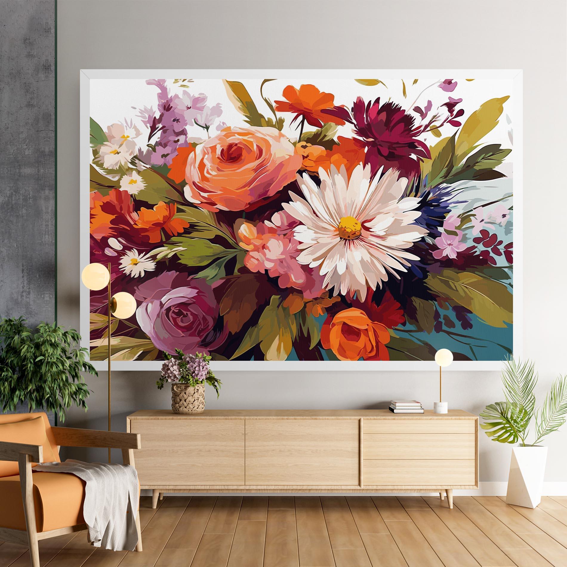 Картина на платно Cream Orange Spring mockup 9