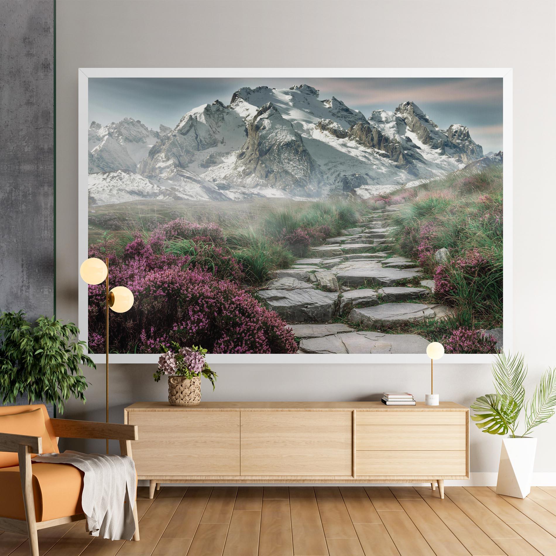 Картина на платно Mountain Spring View mockup 9