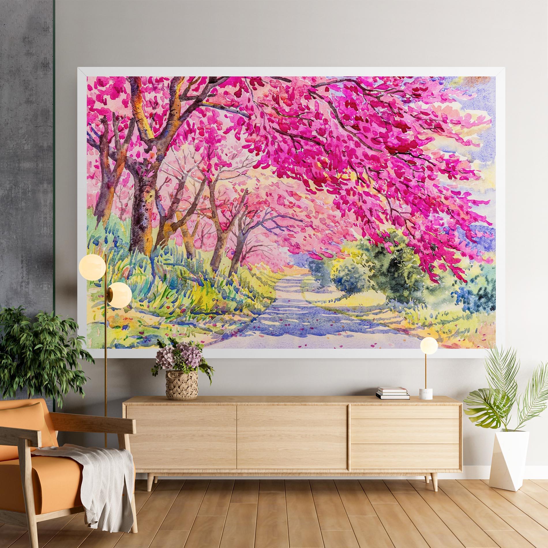 Картина на платно Pink Trees Art mockup 9